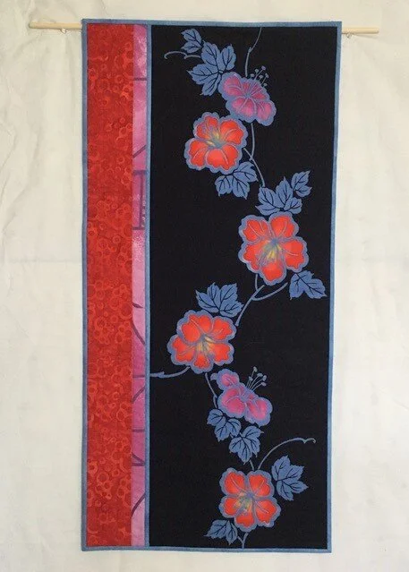 Myra Bergman Ramos Yukata Red and Pink Flowers Cropped II.jpeg