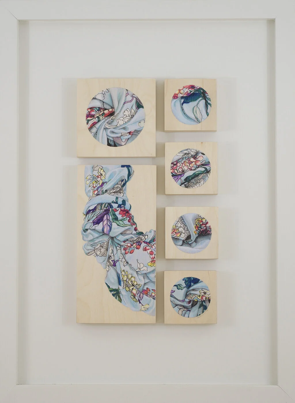 A Quiet Semblance, coloured pencil on wood,  22.5x30.5 inches, 2018.