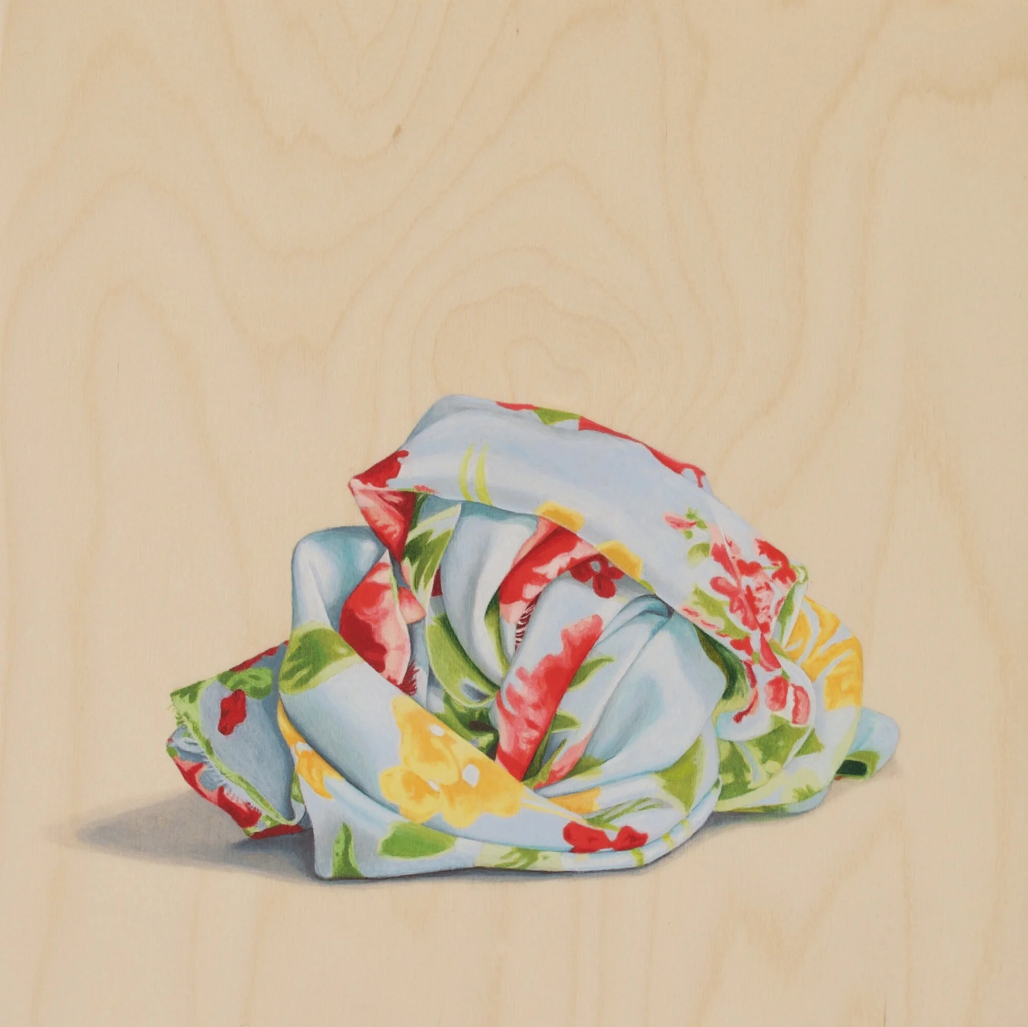 Little Gem #2, coloured pencil on wood, 12x12 inches, 2020.
