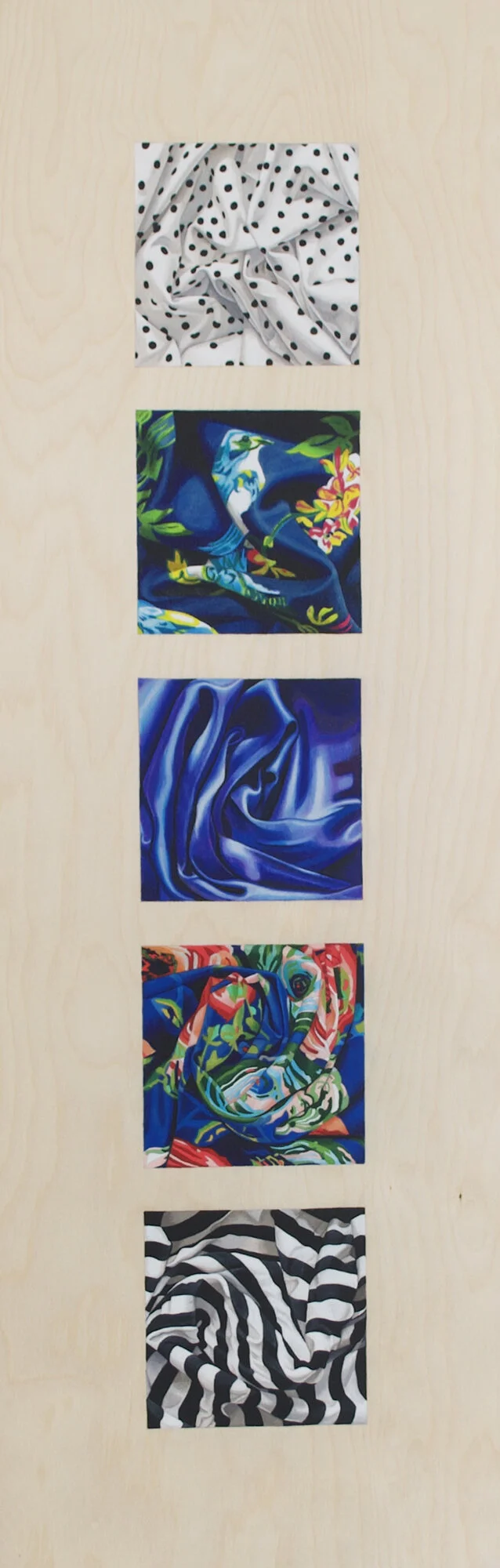 Remnants Belonging, coloured pencil on wood, 12x36 inches, 2021.