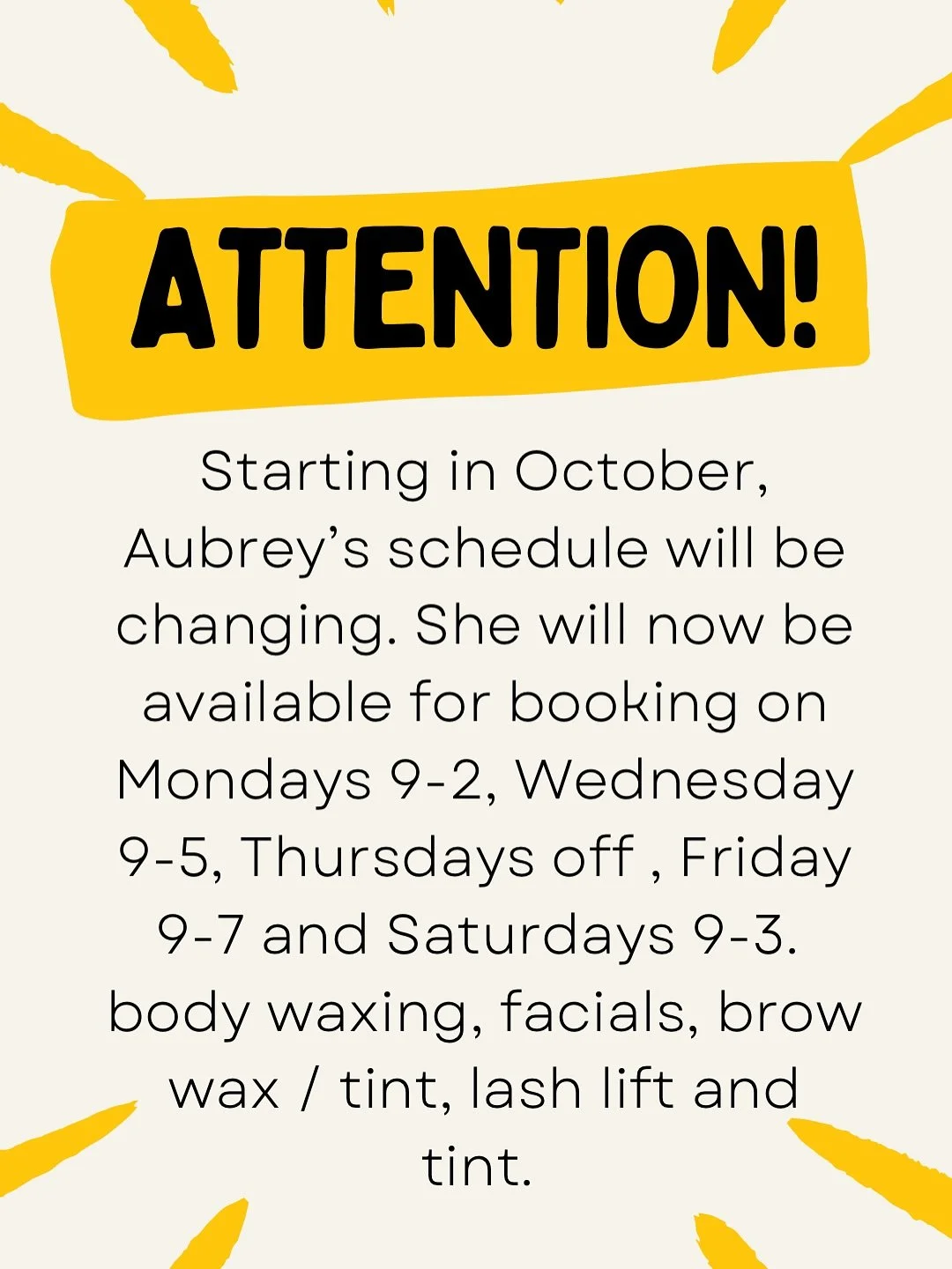 Aubrey is adding more availability starting in October! 
To book with Aubrey, call or text 470-781-1221