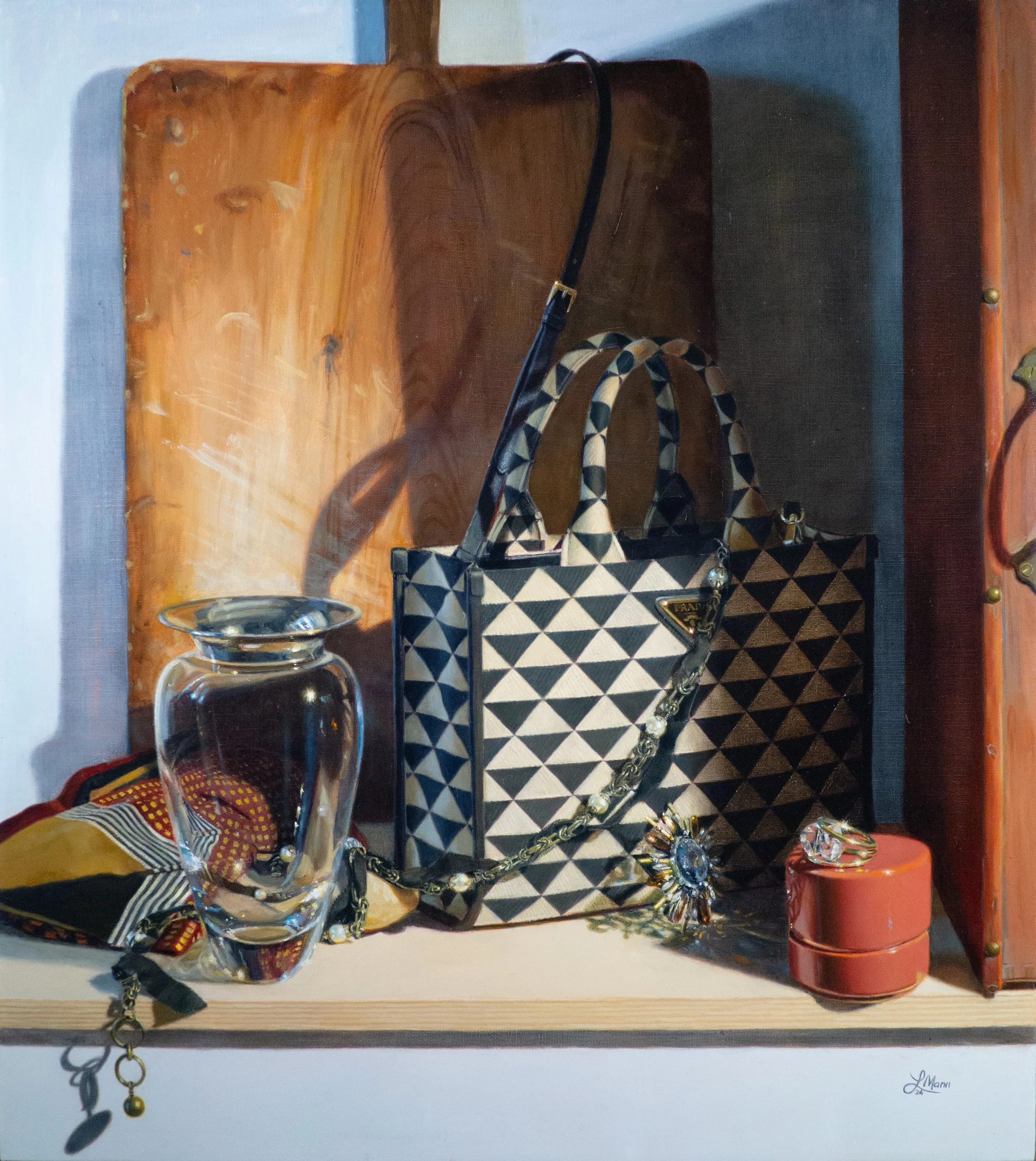 Prada Bag, Glass Vase, & Jewelry, 2024