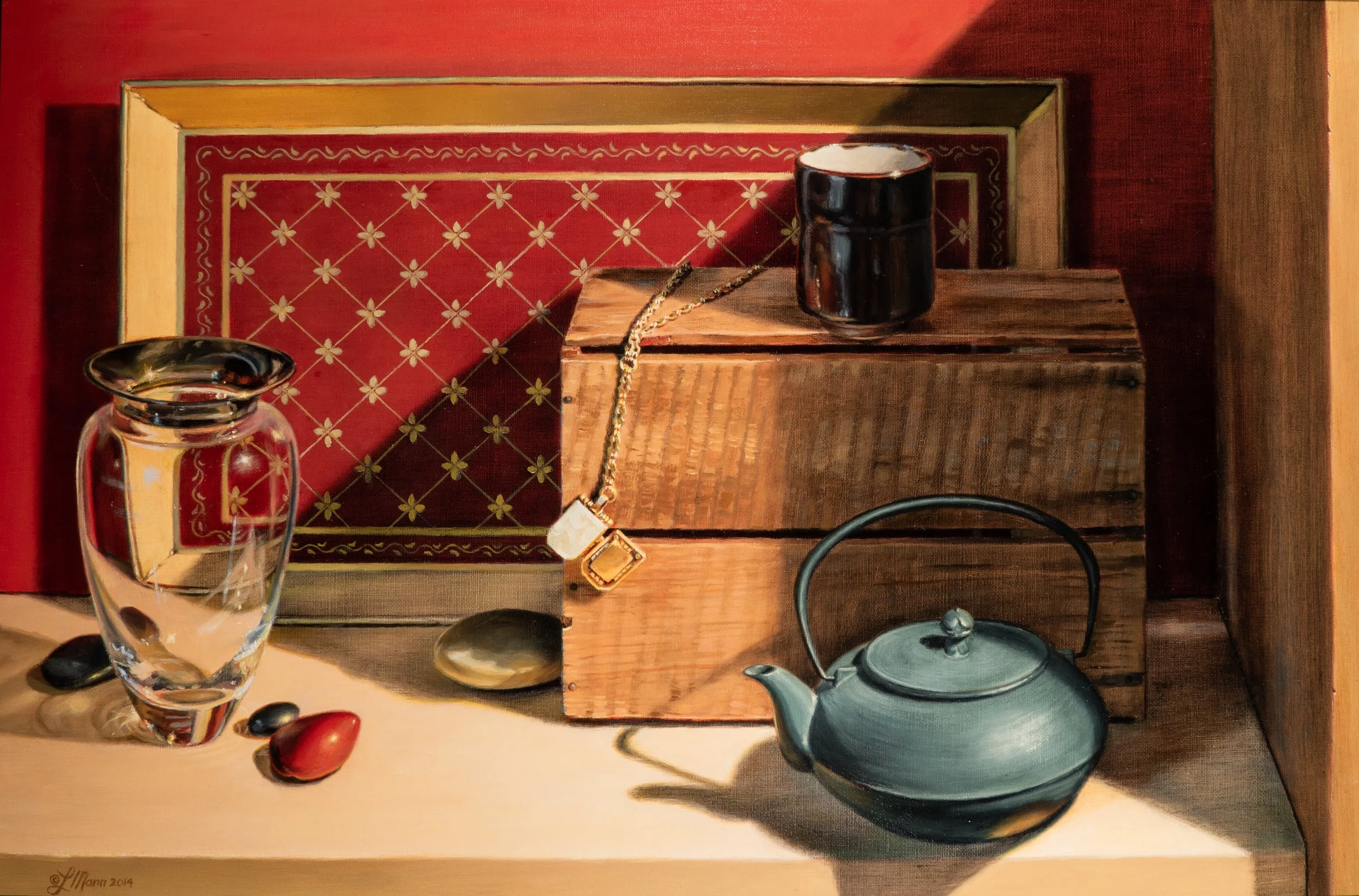 Linda Mann_ItalianTray and Pendant_2014_oc_18.25 x 27 inches.jpg