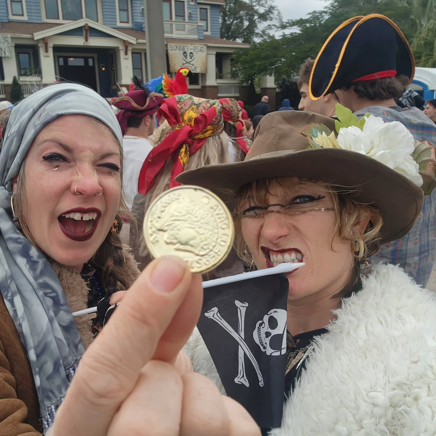 The past month:

Its been chilly! So not as many adventures as we planned, and off grid living doesn't afford extra energy for heat. We research lithium. 

@teaserfestival in New Orleans ♡ 

Gasparilla! In the cold almost freezing rain! With bro Erik