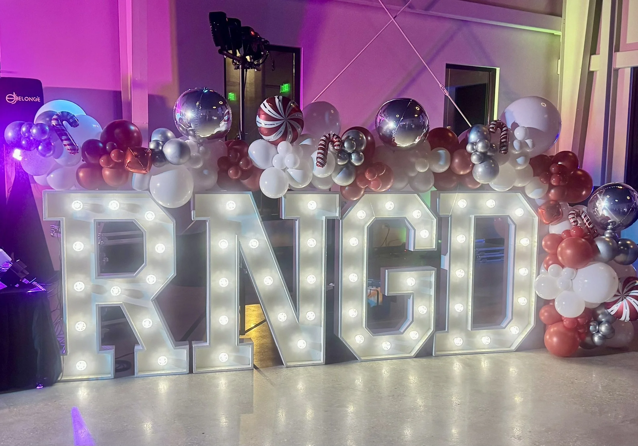 Elevate your New Orleans company Christmas party event with Get Lit With Marquee Letters and Numbers for rent. Highlight your company brand and craft a memorable ambiance to your New Orleans Destination Company conference event with Marquee Letters f