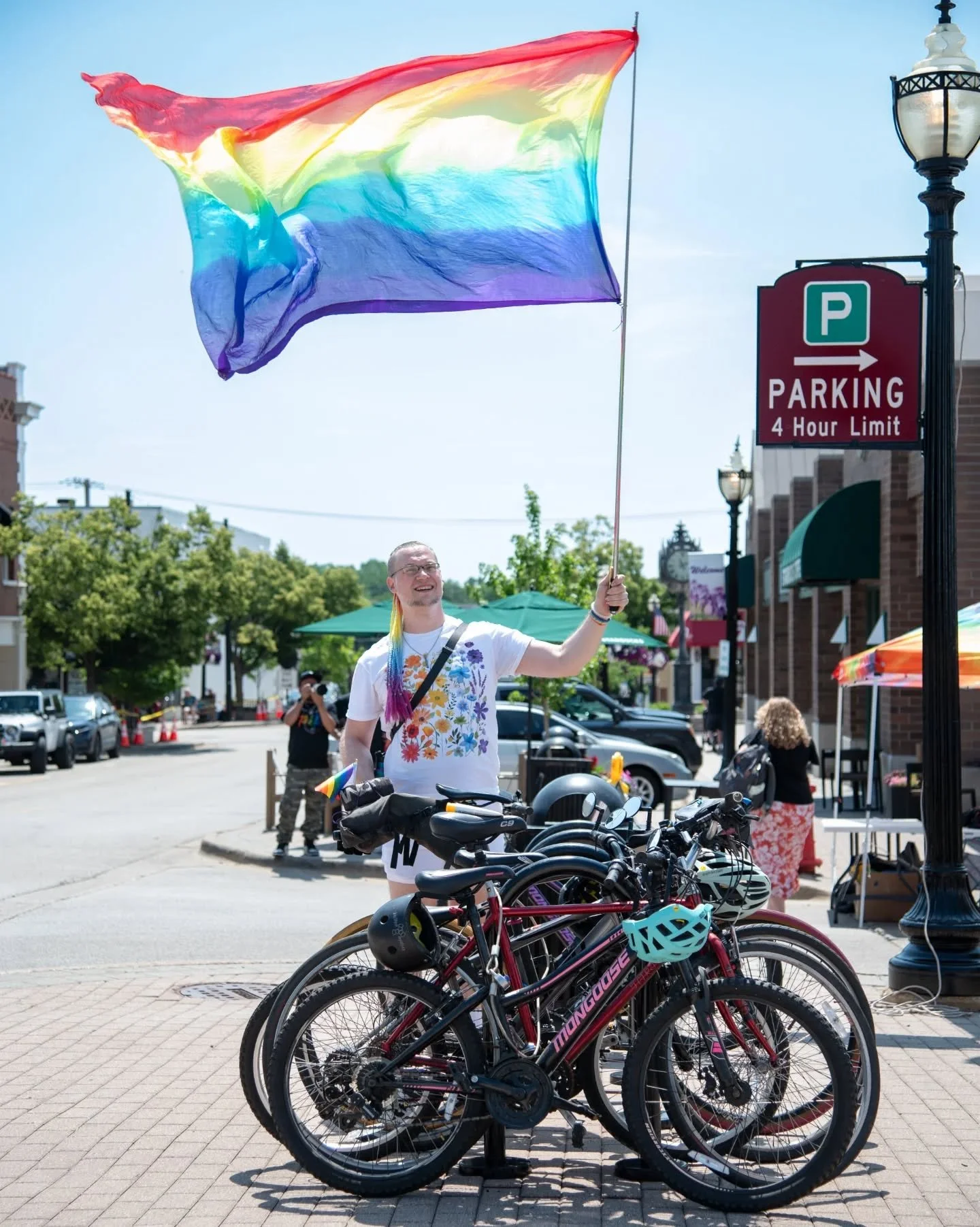 Fabulous event yesterday by @crystallakepride ❤️🧡💛💚💙💜 I'm so proud of our little town and of all the amazing people who made it happen and all the families (and pride pups!) who showed up in support!