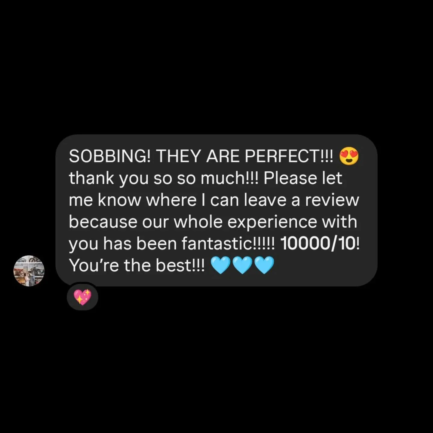 This is the best feedback a photographer can get 🥰 I don't like asking for reviews, but honestly it really does help us small businesses a lot. Thank you to everyone who's ever left me a good review, ilysm 🫶