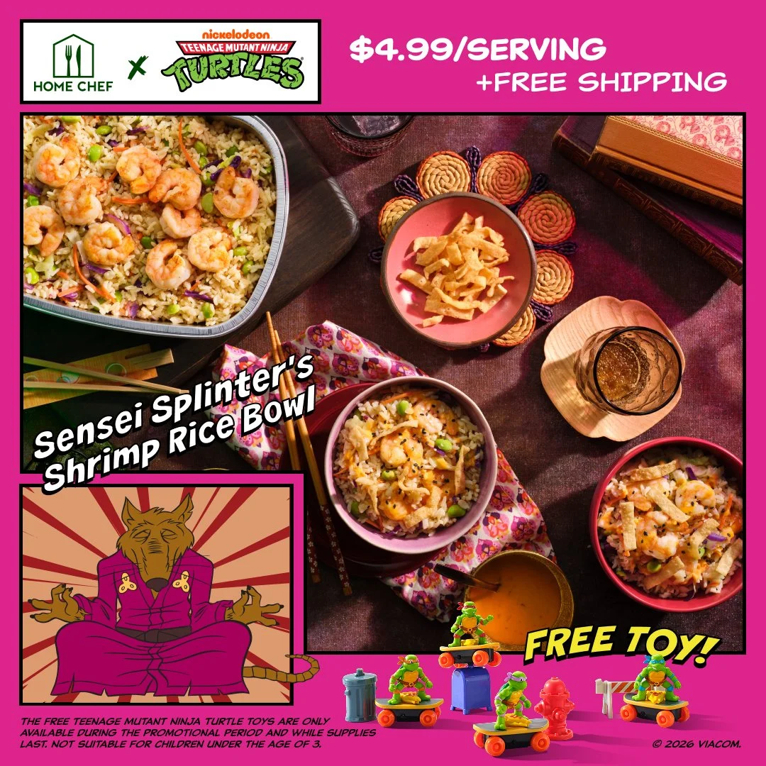 TMNT Sensei splinter shrimp rice bowl