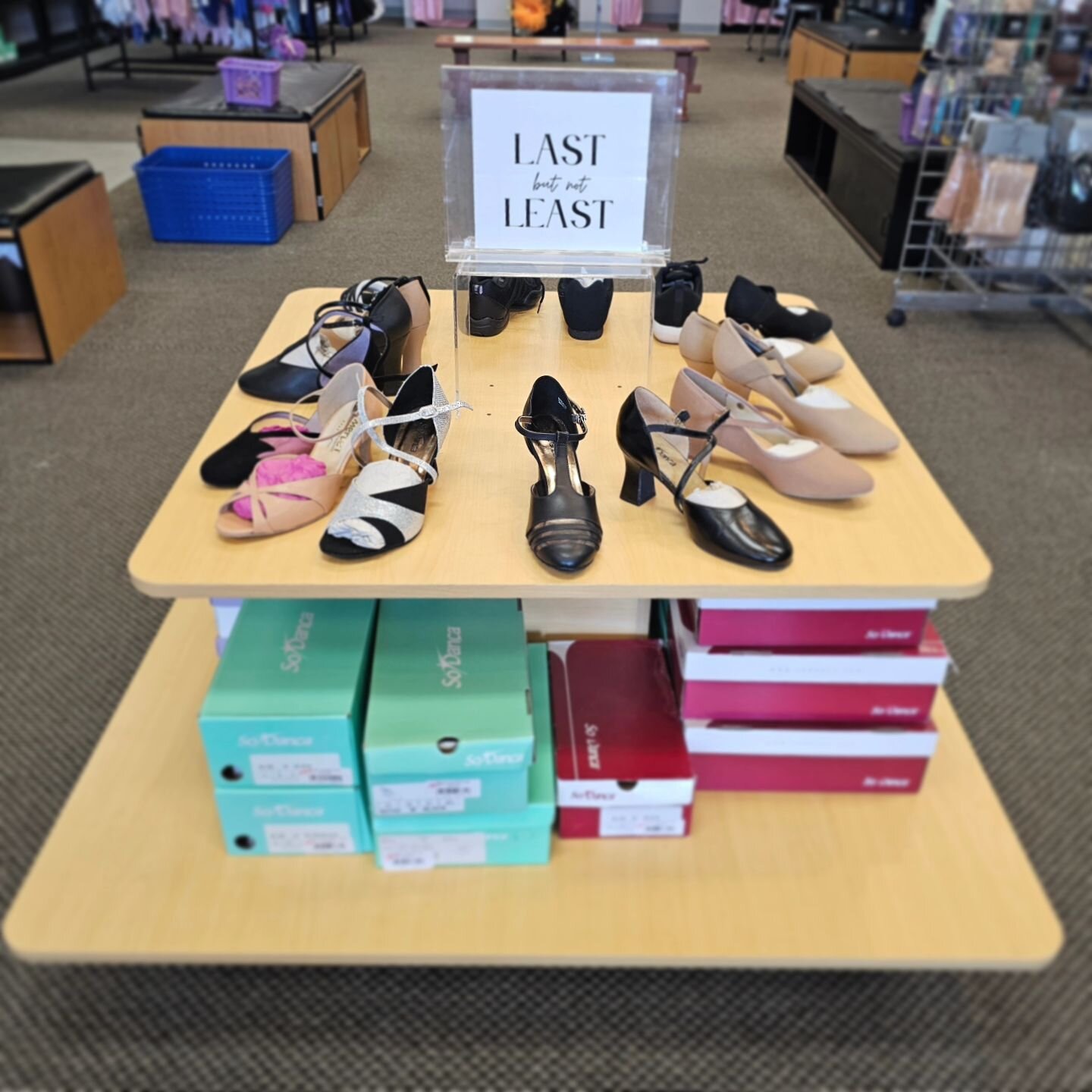 For the last time ever at New Mexico Dancewear. . .

The &quot;Last But Not Last&quot; shoes on our center table are marked down and not coming back. Limited sizing and quantities available. Up to 50% off.

 #NMDancewear #dance #dancewear
#ballet #ja