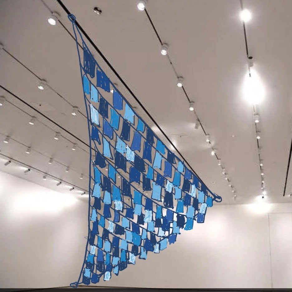 Sky Sail will be a collaborative sculpture constructed with community indigo-dyed fabric pieces. The &ldquo;sail&rdquo;, nodding to Starr Kempf&rsquo;s sky reaching wing forms, will be suspended between the ceiling and floor, creating a walkthrough s