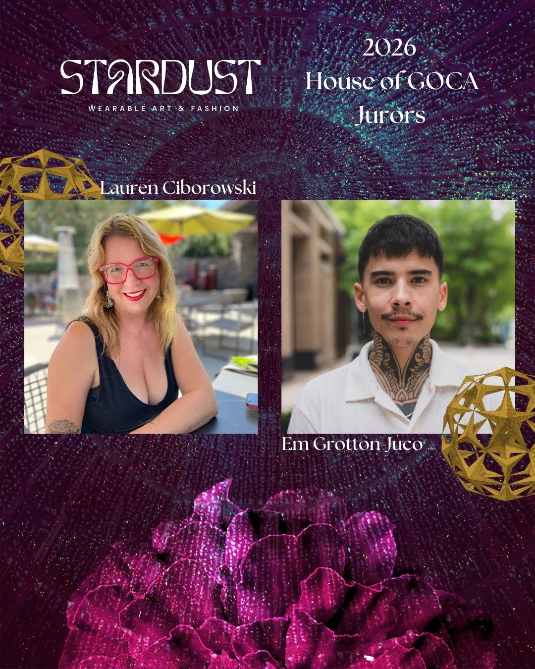 Meet the Jurors of the 2026 House of GOCA show: Stardust!
Em Grotton-Juco and Lauren Ciborowski
Together they have worked to select the designers for the upcoming fashion show and during the actual event they will judge and select the 'best in show' 
