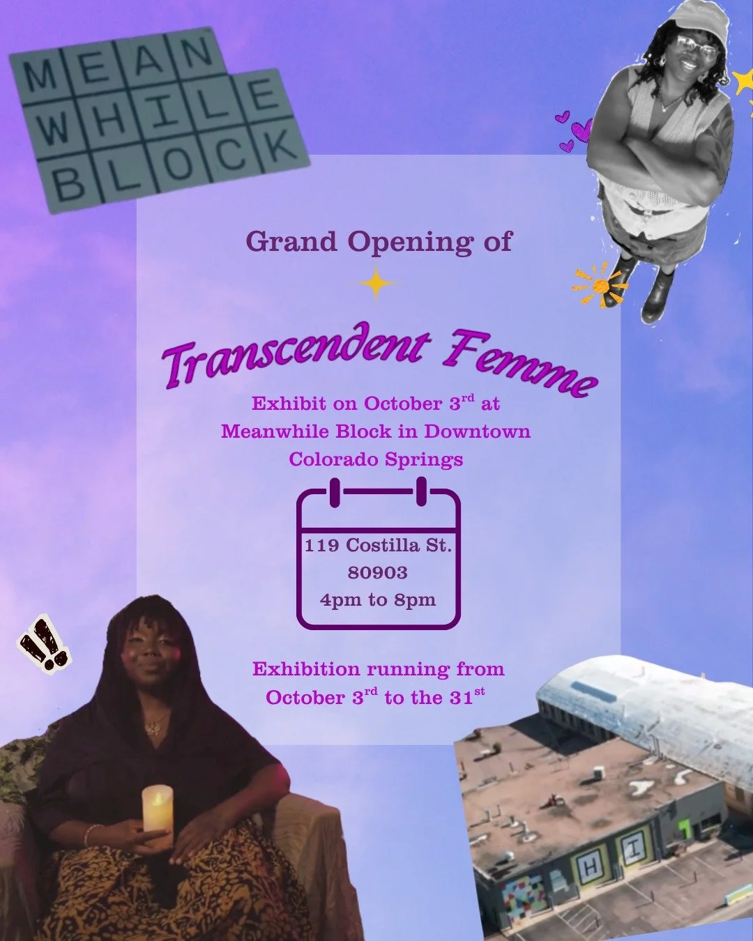 After moving out of the GOCA Project Space @kaigaynor is now located DOWNTOWN at Meanwhile Block with the full exhibition of 'Transcendent Femme'!!!
We were so happy to host Kai as they prepared for this month-long  exhibition of self-discovery, conn