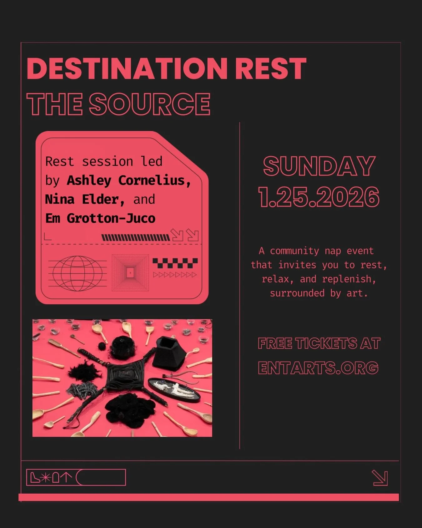 Join GOCA for Destination Rest the Source! Destination Rest is a community nap that invites you to rest, relax, and replenish, in the community and the arts. This event incorporates soothing sounds, creative writing, and tea. Please bring your own Yo