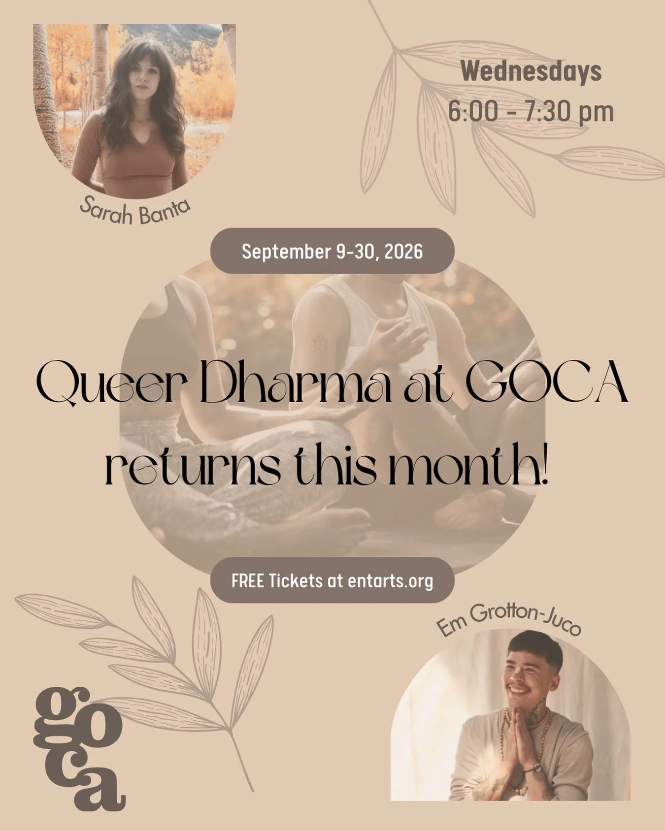 [UPDATED WITH CORRECT TIMES AND DATES]
Join us for Queer Dharma, a free community yoga practice held within GOCA&rsquo;s current exhibition, Simulacra. Surrounded by artworks that explore perception, representation, and the increasingly blurred bound