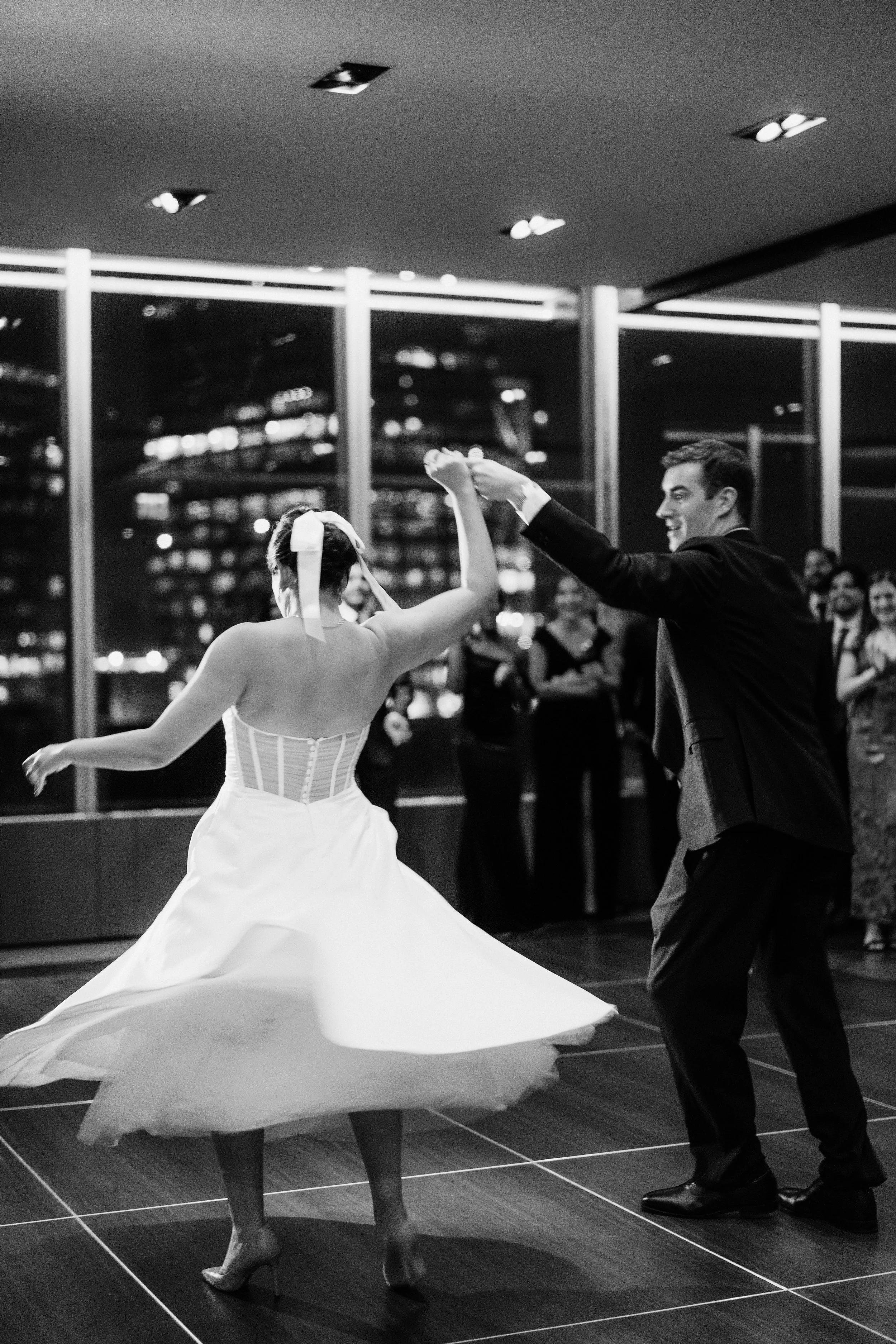 Malika + Spencer | Photographer: Allison Hammond | Florals: Aurora Botanica | Venue: Manhatta 