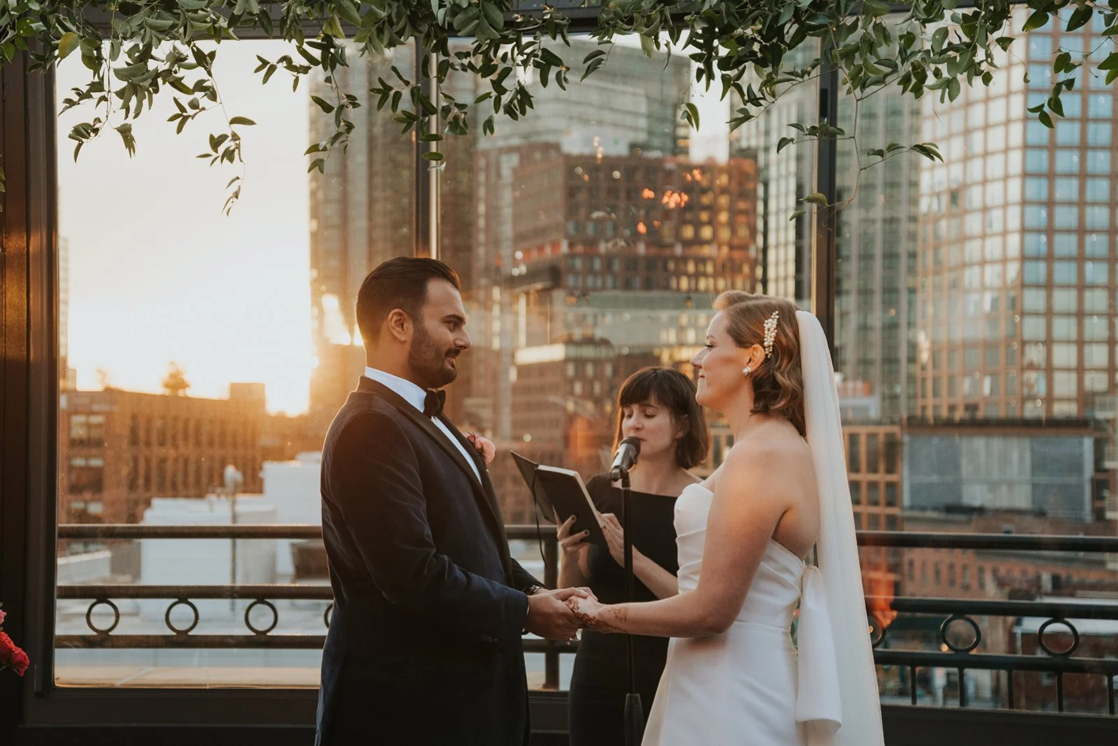 Sunset wedding ceremony for a Marian Frances Events wedding in Williamsburg.jpg