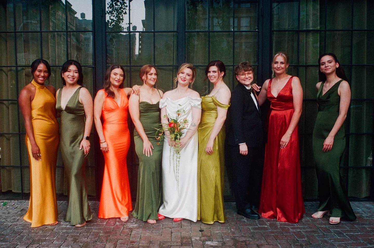Abby and her best peeps ❤️🧡💚💛 I cannot get over these colors! 

photo: @michaellajelin 
HMU: @beautyiconnyc 
bouquet: @mattymuskrat 

&bull; &bull; &bull; &bull; 

#weddingparty #wedding #nycwedding #nycweddingplanner #nycbride #weddinginspo