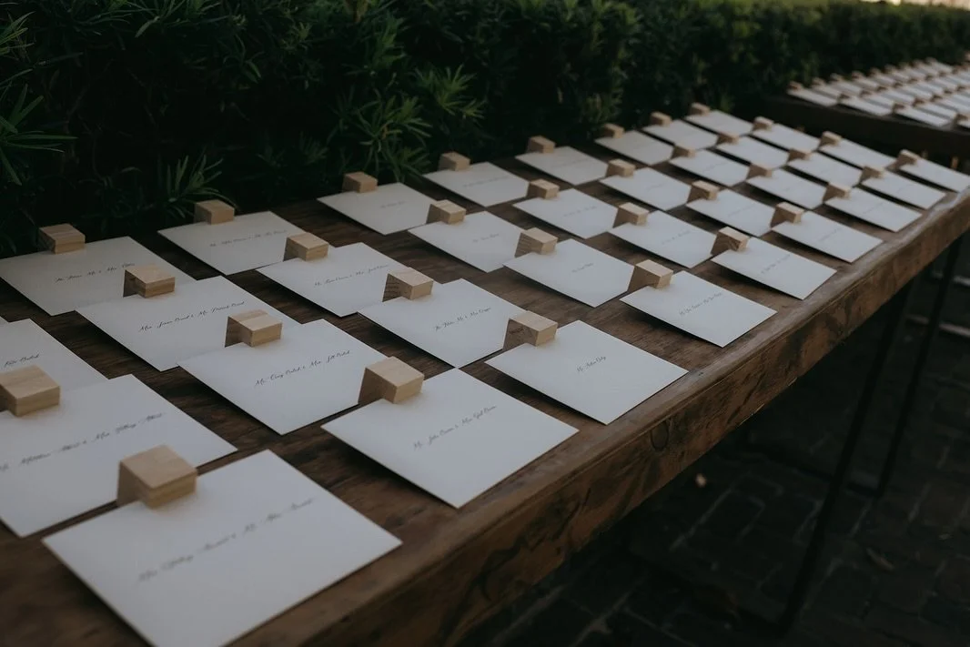 It doesn&rsquo;t get more personal than this 💌 the bride and groom hand-wrote letters to nearly 200 guests, doubling as their escort cards!

Swipe to see those sweet moments when guests paused to soak it in &mdash;> 

photo: @nmicklephotography 
