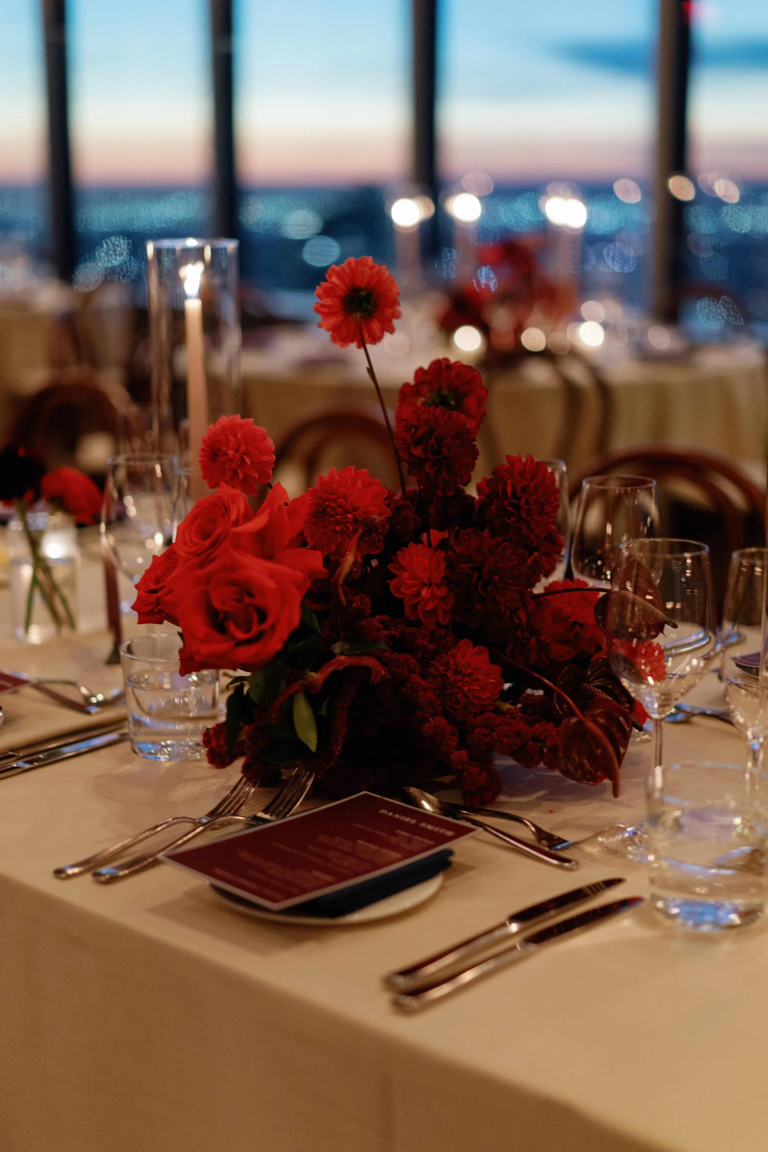 Malika + Spencer | Photographer: Allison Hammond | Florals: Aurora Botanica | Venue: Manhatta 