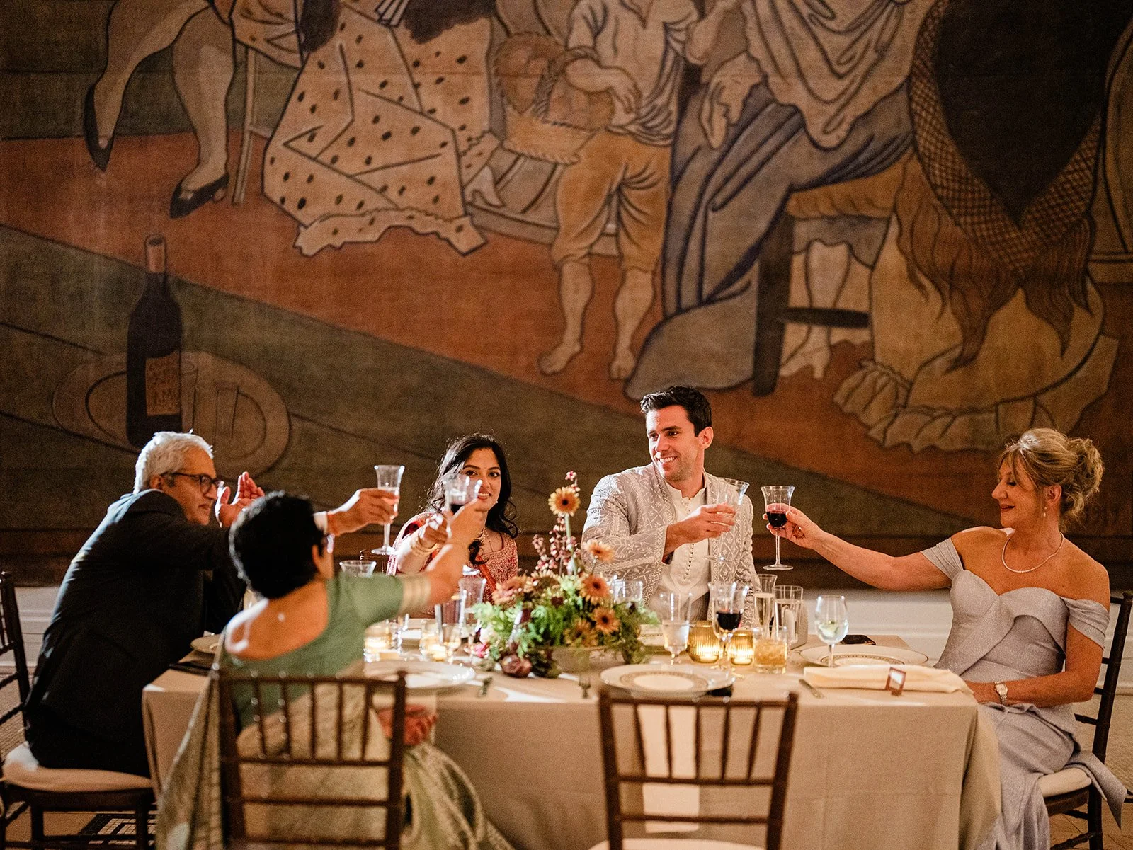 Divya + Des | Photographer: Melissa Chu | Florals: Ahna Han | Venue: New York Historical Society