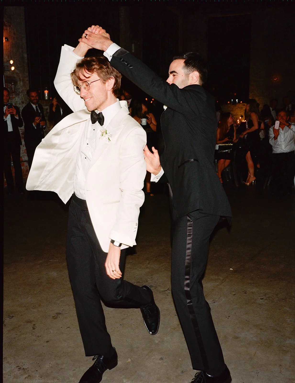 Hugh & Jacob | Venue: 99 Scott, Brooklyn | Photo: Michaela Jelin | Florals: Aurora Botanica