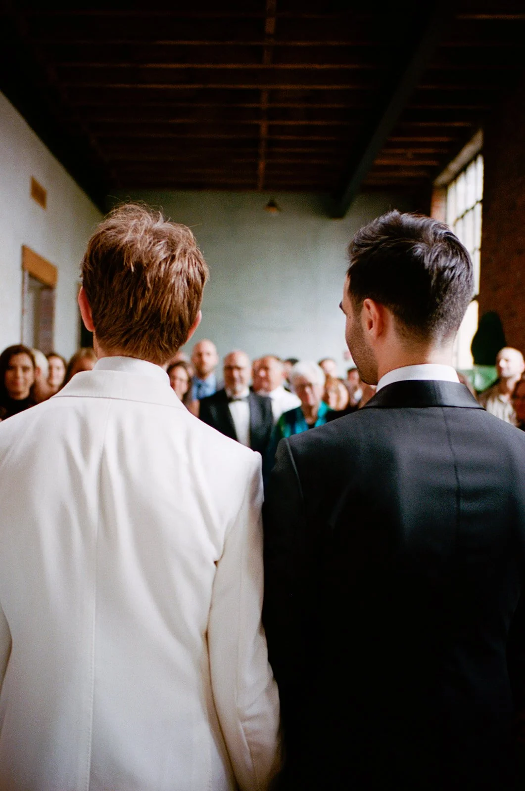 Hugh & Jacob | Venue: 99 Scott, Brooklyn | Photo: Michaela Jelin | Florals: Aurora Botanica