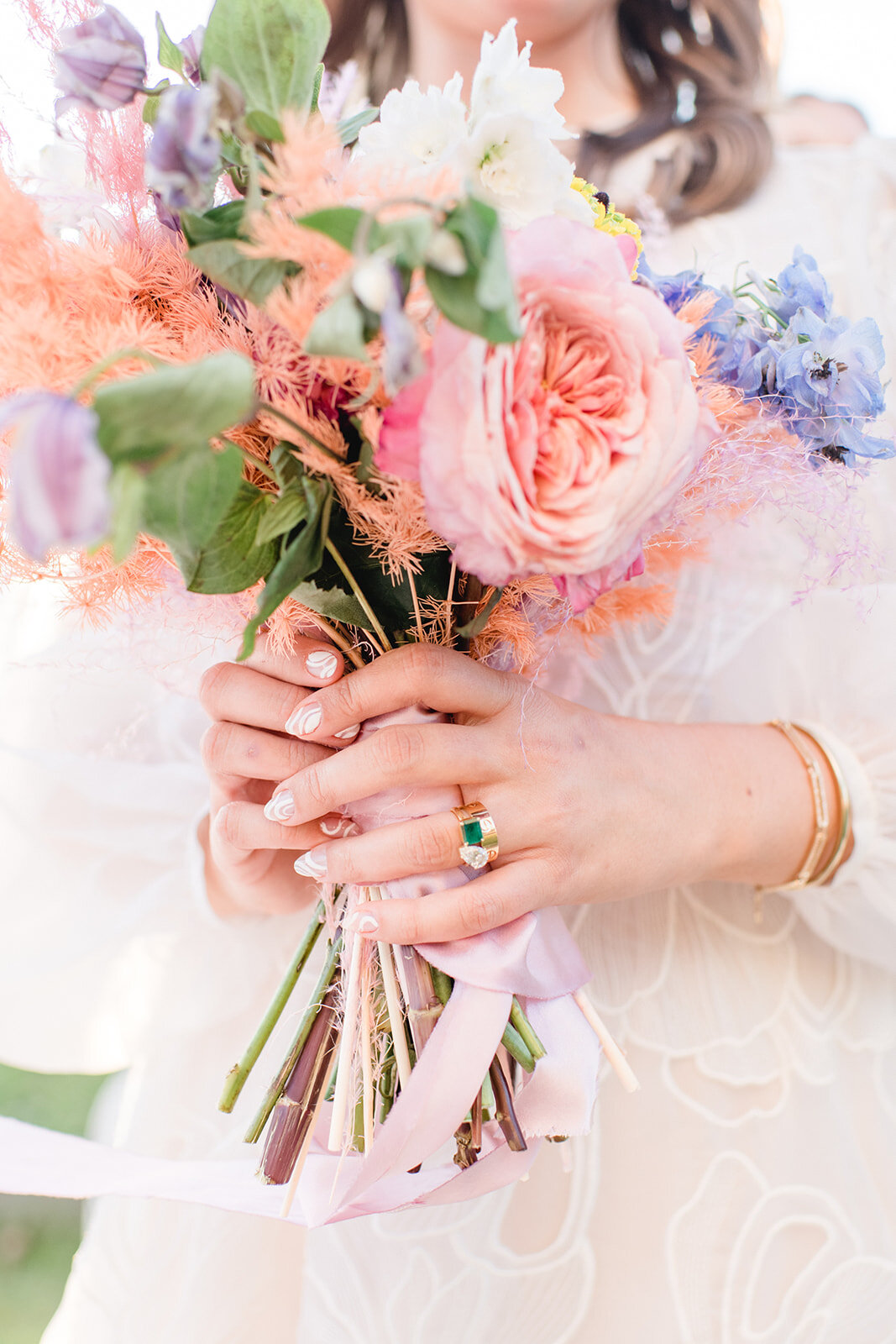 Alexandra & Shannon | Colorful and personalized outdoor Brooklyn wedding at The William vale | Photographer: Deborah Ann Photography | Florals: flowerwitch