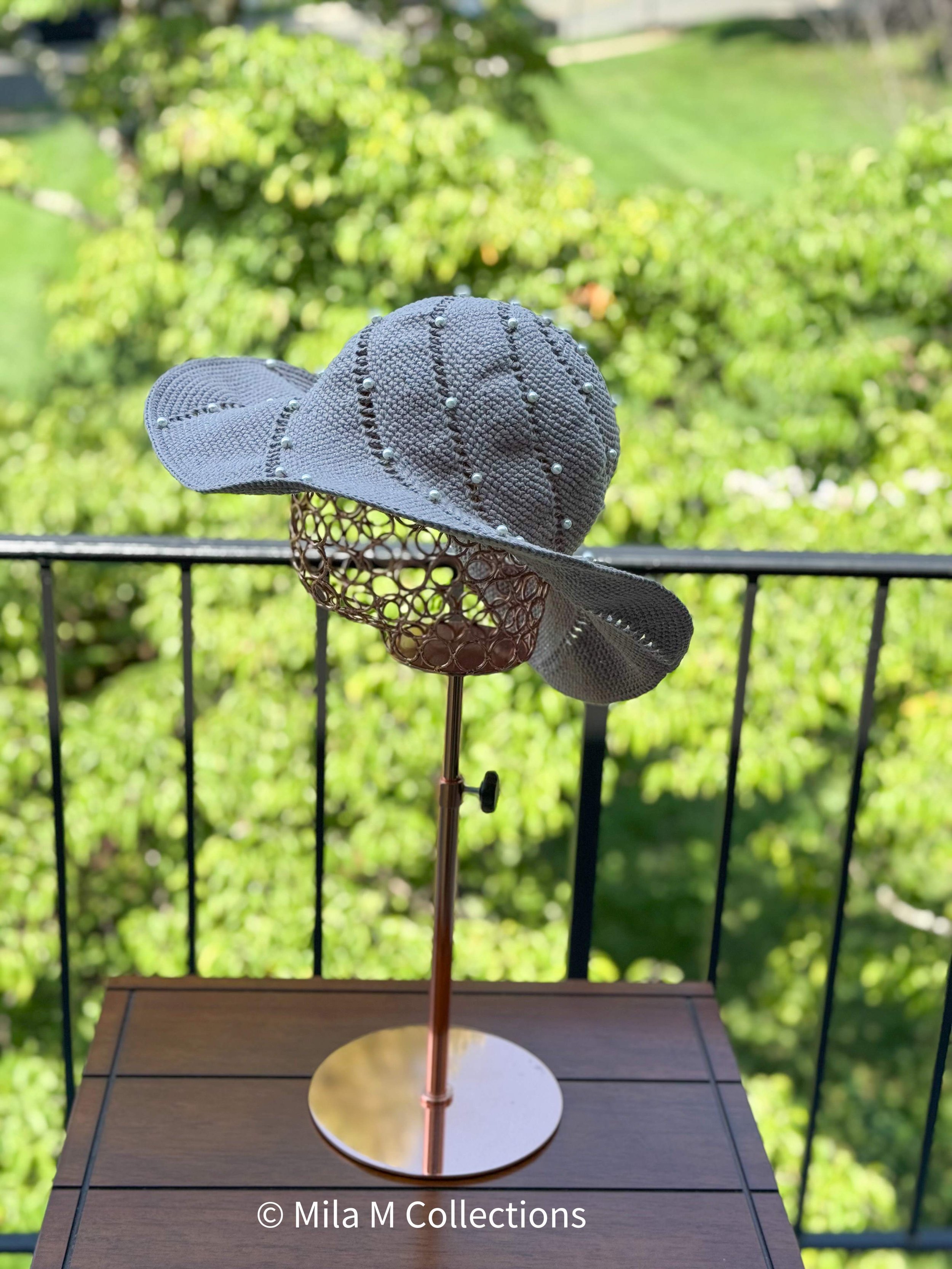 Mocha Spiral Crochet Hat by Mila M Collections