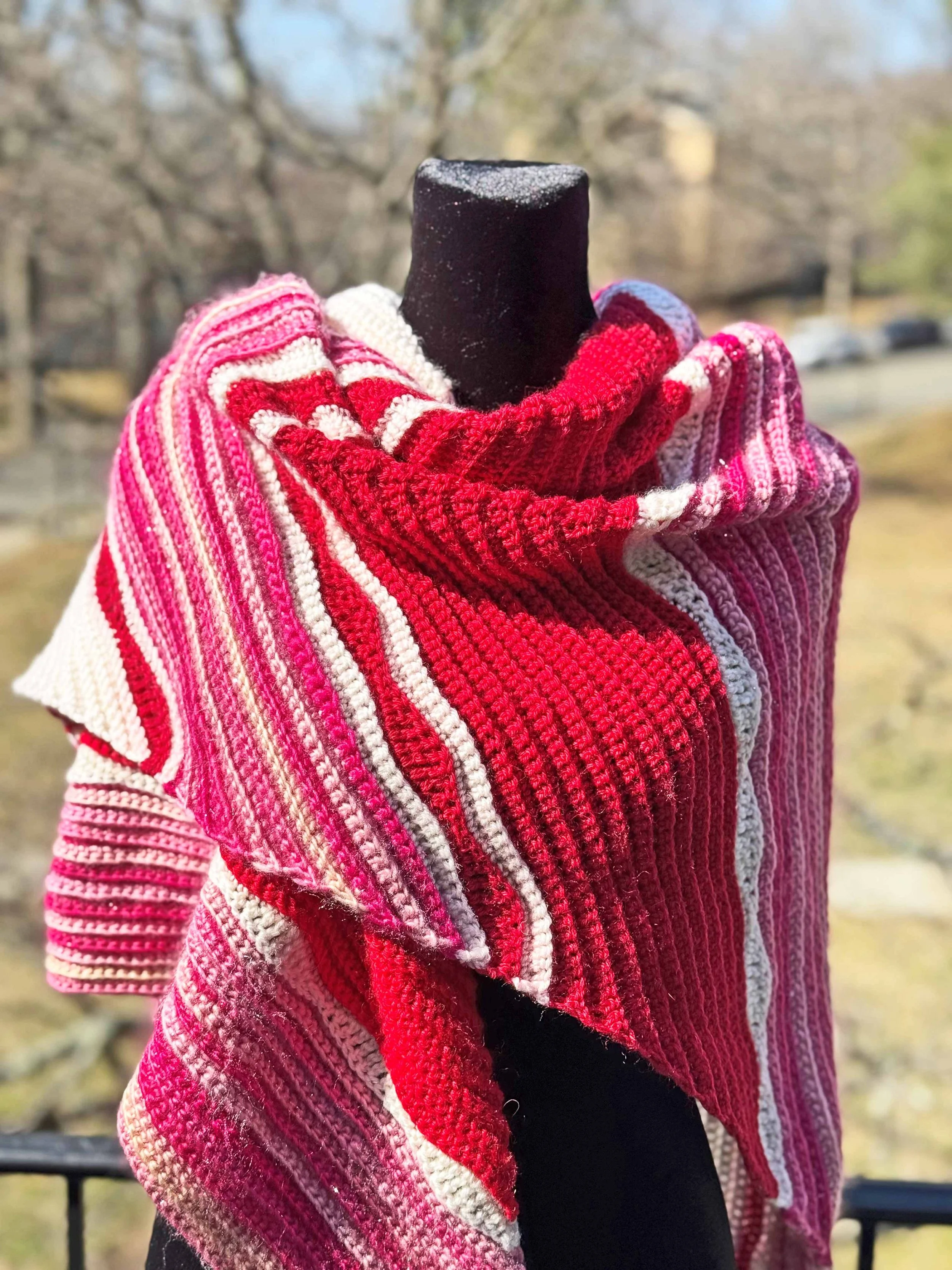 Red and White Asymmetrical Shawl by Mila M Collections.jpg