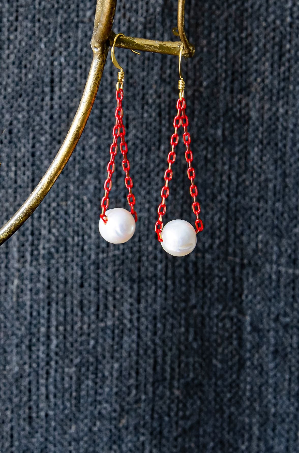Red Chain and Pearls Earrings-M2.jpg