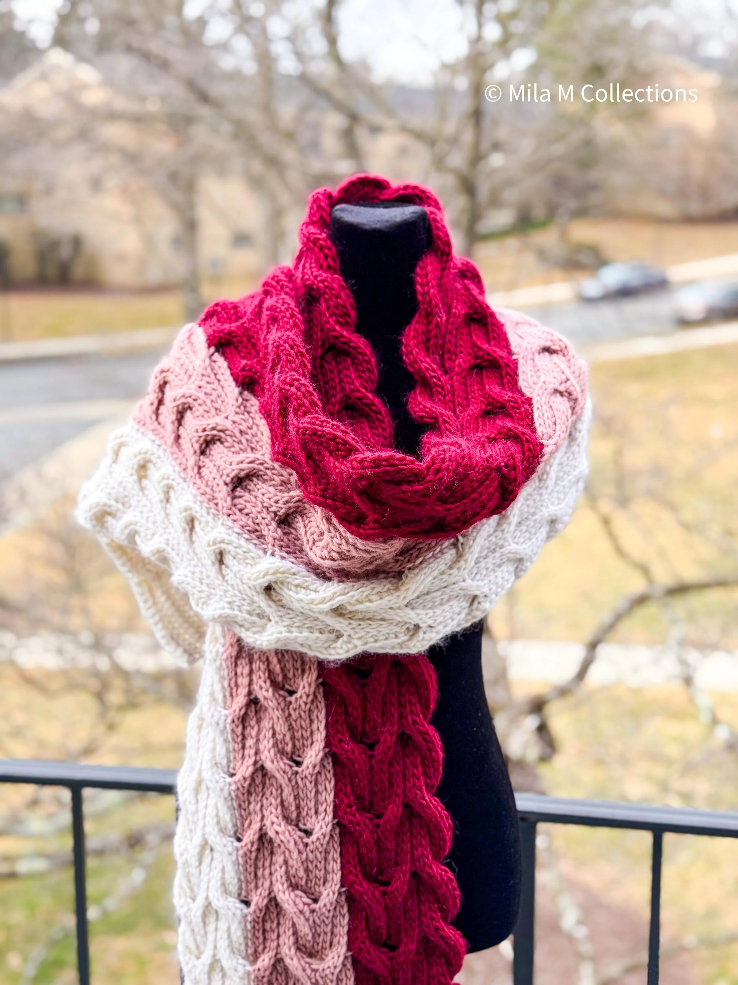 Bright Cables Crochet Shawl