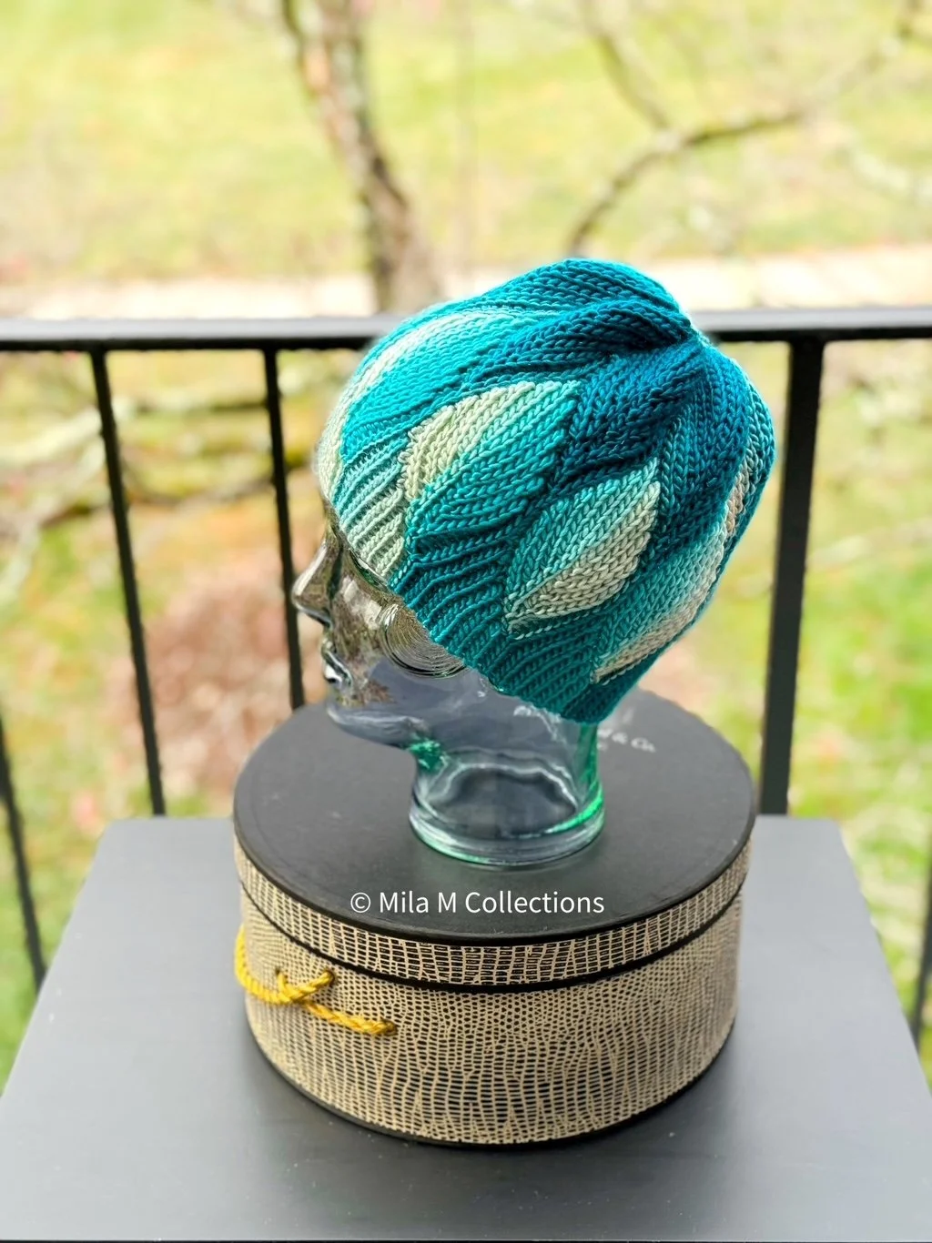 Turquoise Waves Crochet Hat by Mila M Collections