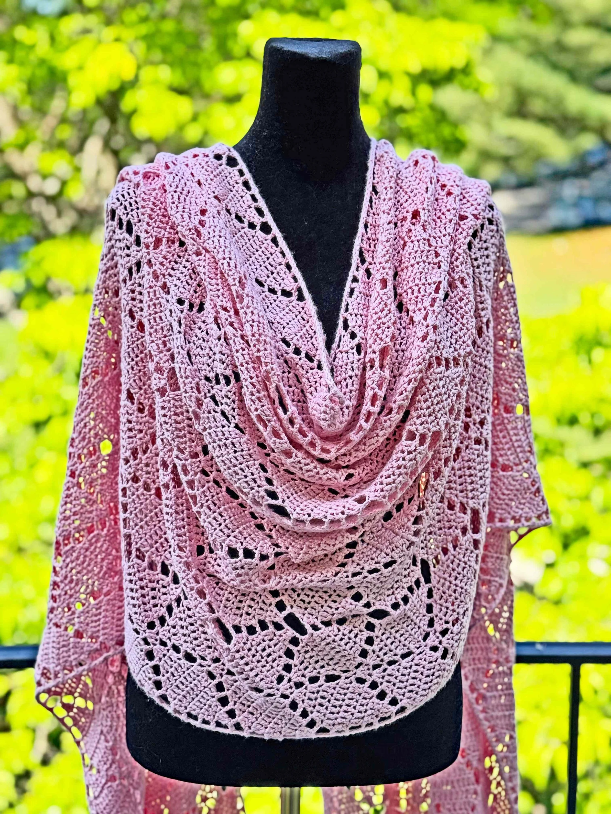 Coral Crochet Shawl