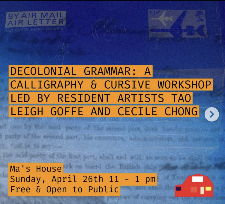 Decolonial Grammar: A Calligraphy and Cursive Workshop