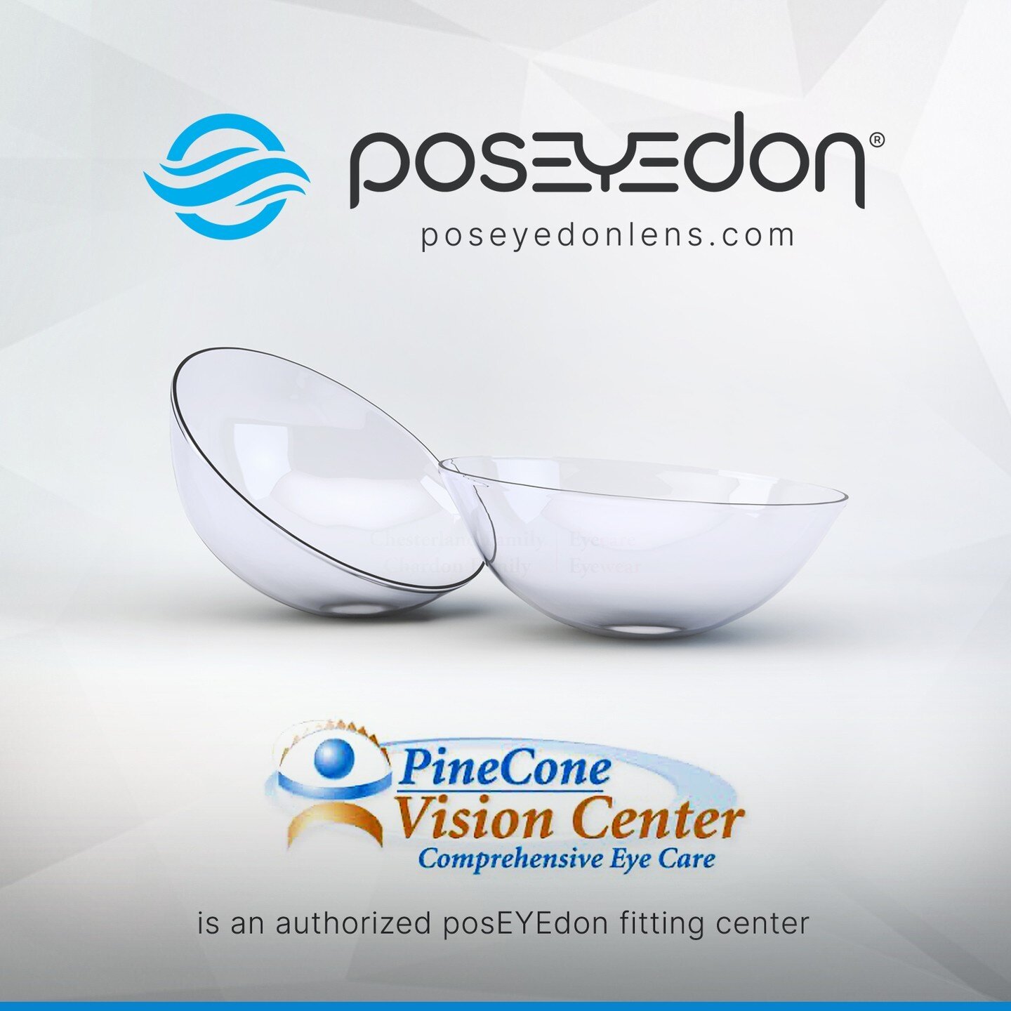 🟡 🟢 🔵 As a posEYEdon lens candidate, you will be expertly evaluated and fit by a licensed optometrist and certified posEYEdon lens provider. A lens will then be custom-made to fit the contour of your eyes and provide all-day comfort, vision and oc