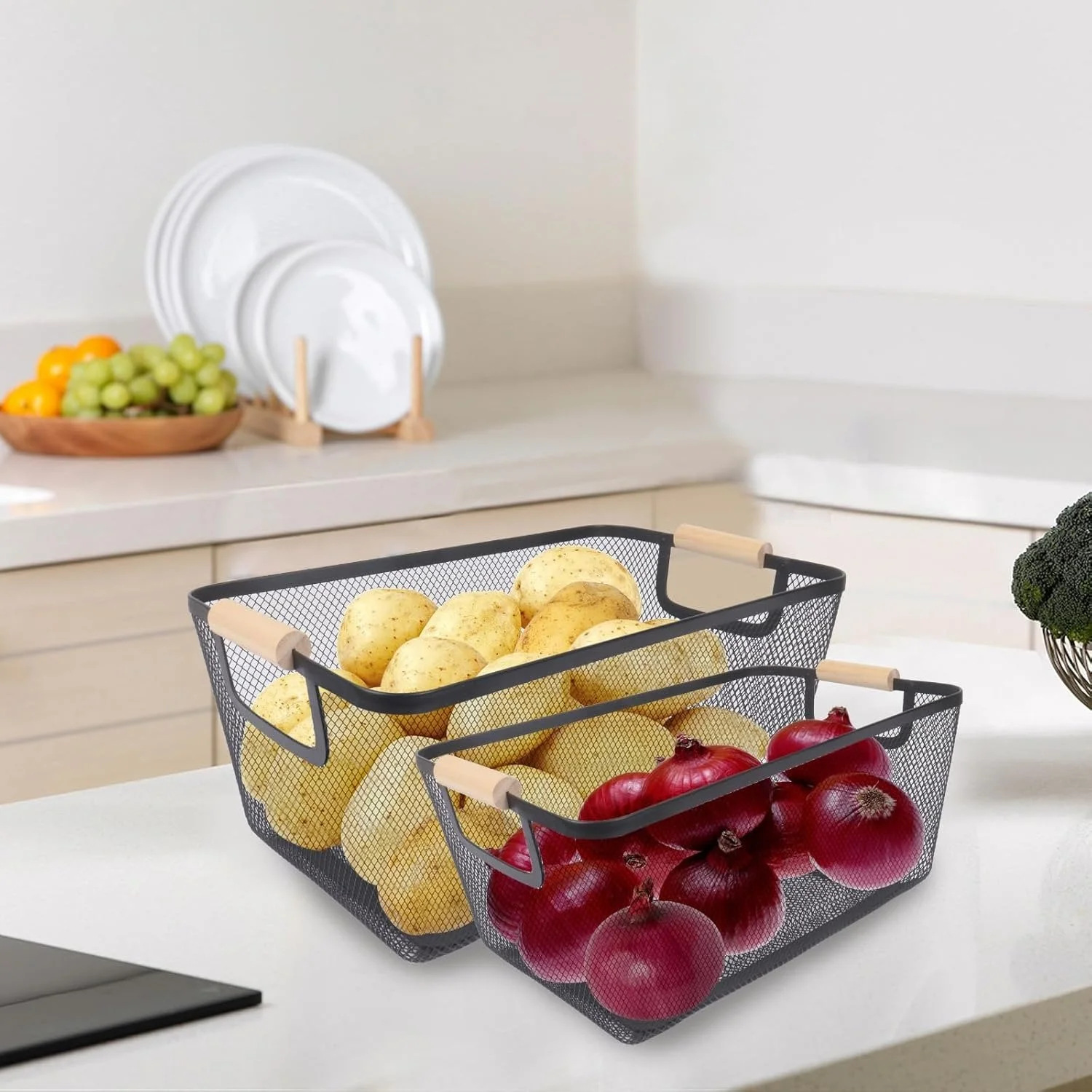 Mesh Storage Bins for Vegetables