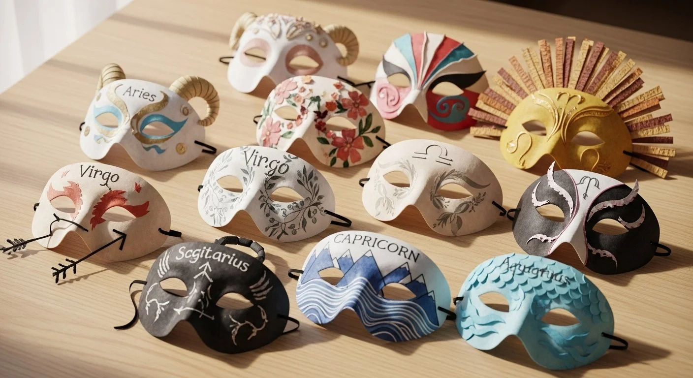 Astrology masks for Spring Equinox!