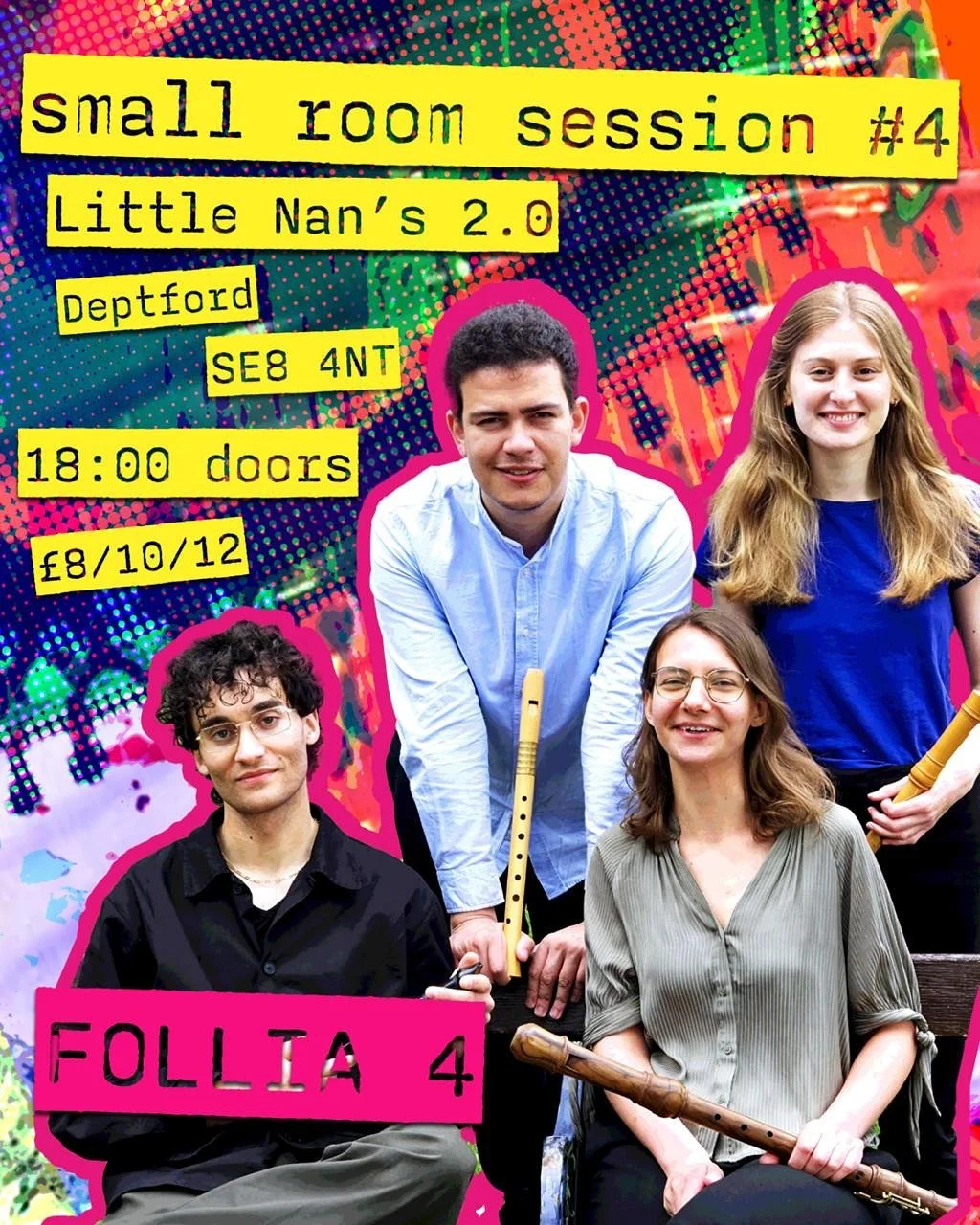 small room session #4: Follia 4, The Aris Solomon Ensemble, and J Roller