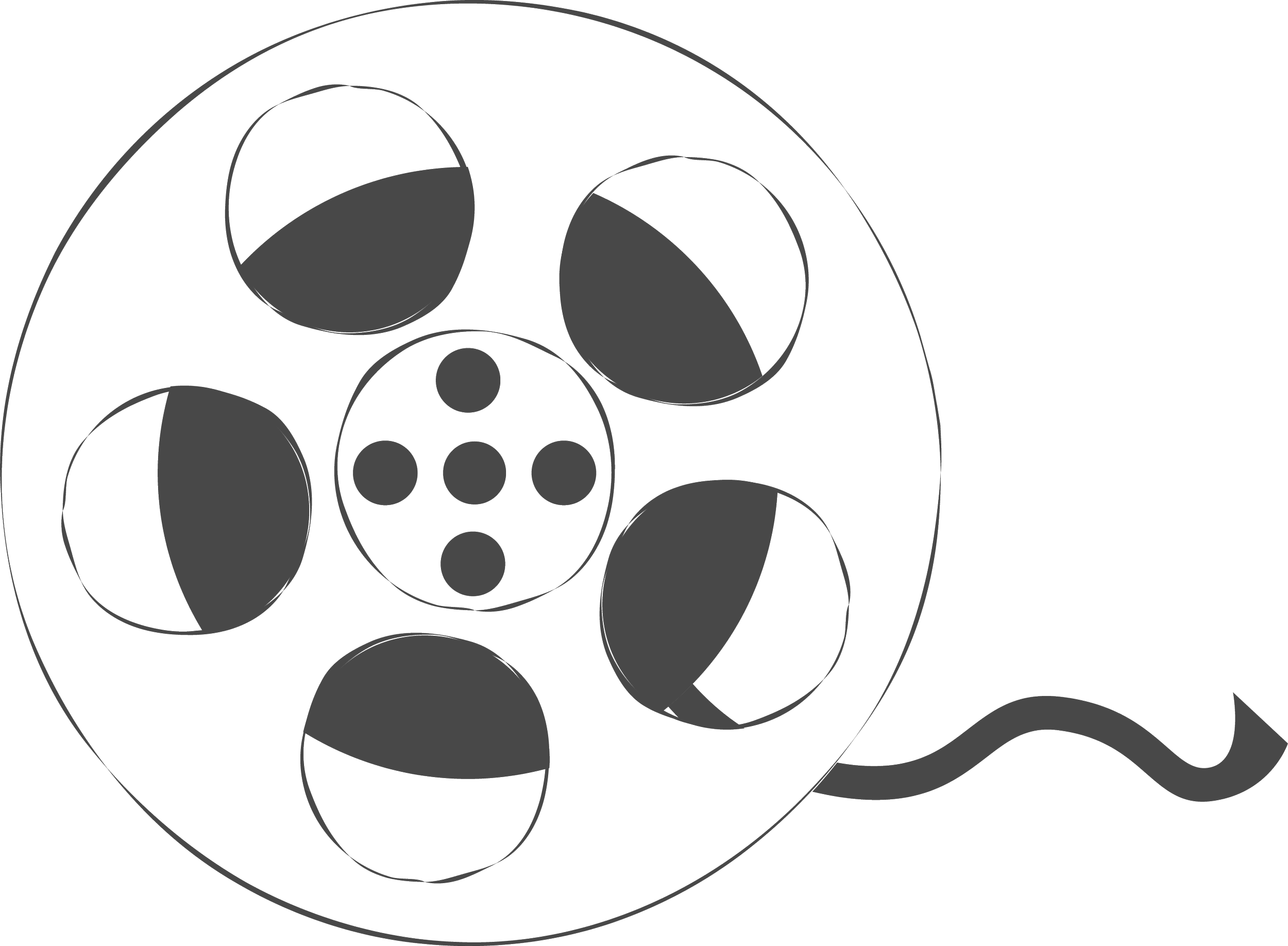 Black and gray illustration of a vintage rotary dial telephone with a coiled cord.