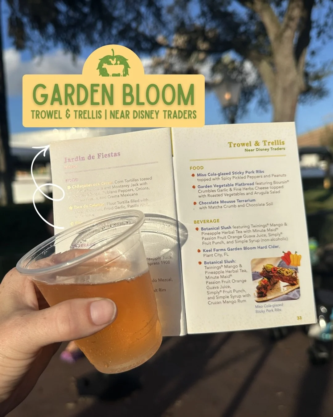 A little taste of the farm can be found at EPCOT!🍎

You may have already tried fan favorites like King Cake or Spicy Watermelon, but there are also two exclusive flavors waiting for you: Garden Bloom and Hibiscus Honey crisp!🍺

Next time you&rsquo;