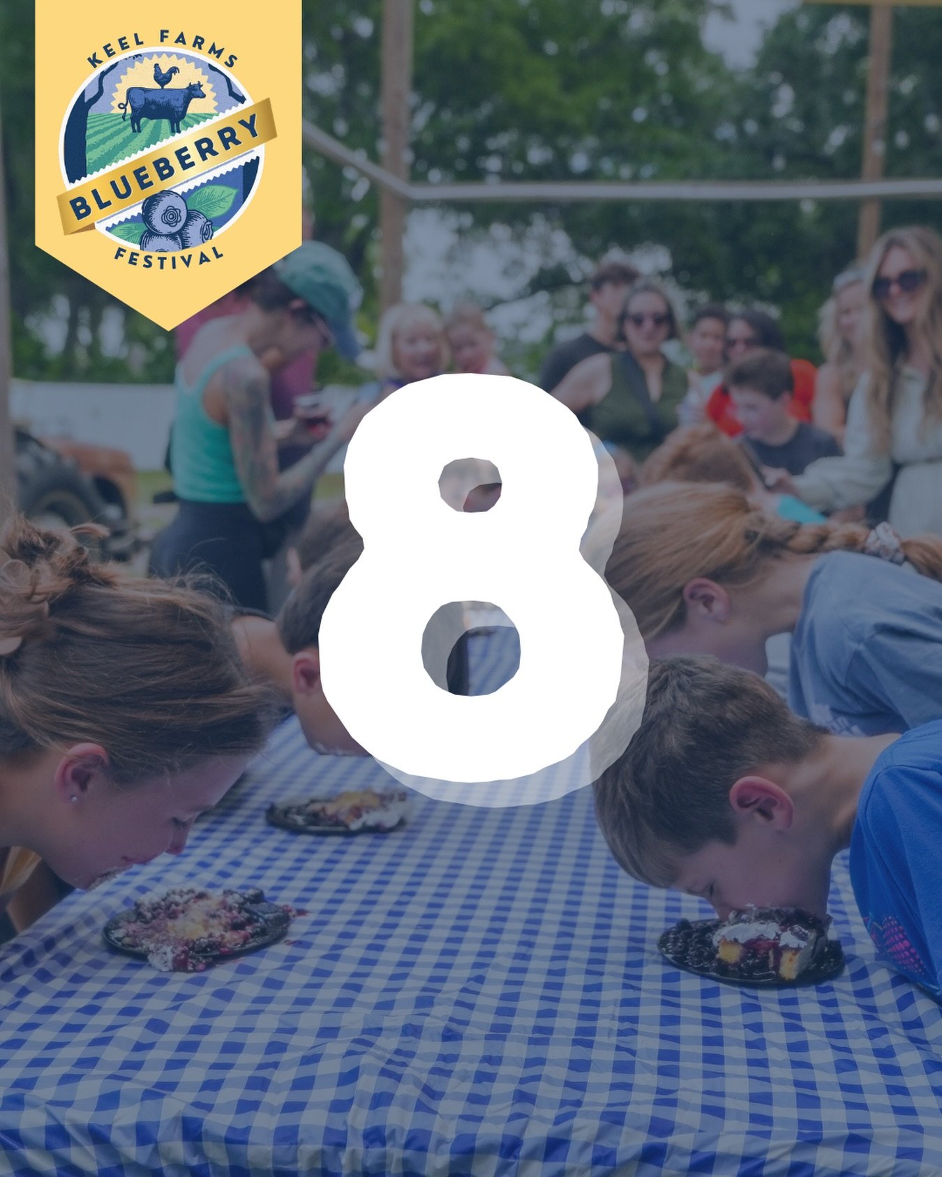 8 DAYS UNTIL BLUEBERRY FESTIVAL 😋

Ready, set, EAT! Join our FREE blueberry shortcake eating contest for adults &amp; kids at 1PM 🎉

🗓️ Every weekend in April | 10AM&ndash;3PM (Closed Easter Sunday)
🅿️ Free admission | $10 parking

#blueberryfest