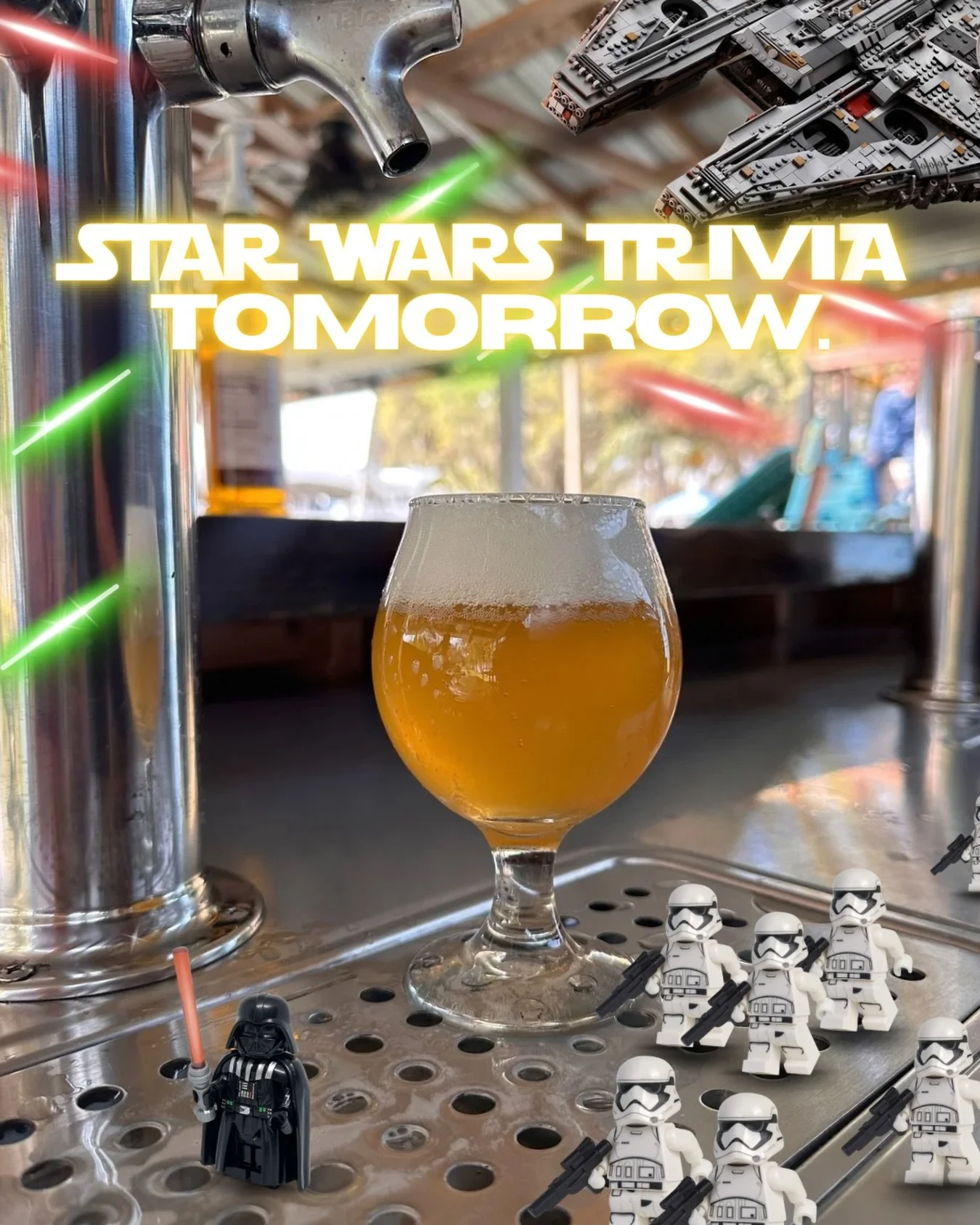 Don&rsquo;t mind the chaos on the bar&hellip; the Empire and Rebels couldn&rsquo;t agree on cider preferences 🍎⚔️

Celebrate May the 4th with us at&nbsp;Star Wars Trivia&nbsp;TOMORROW starting at 6:30pm, hosted by @timelessentertainstampabay. 

Priz