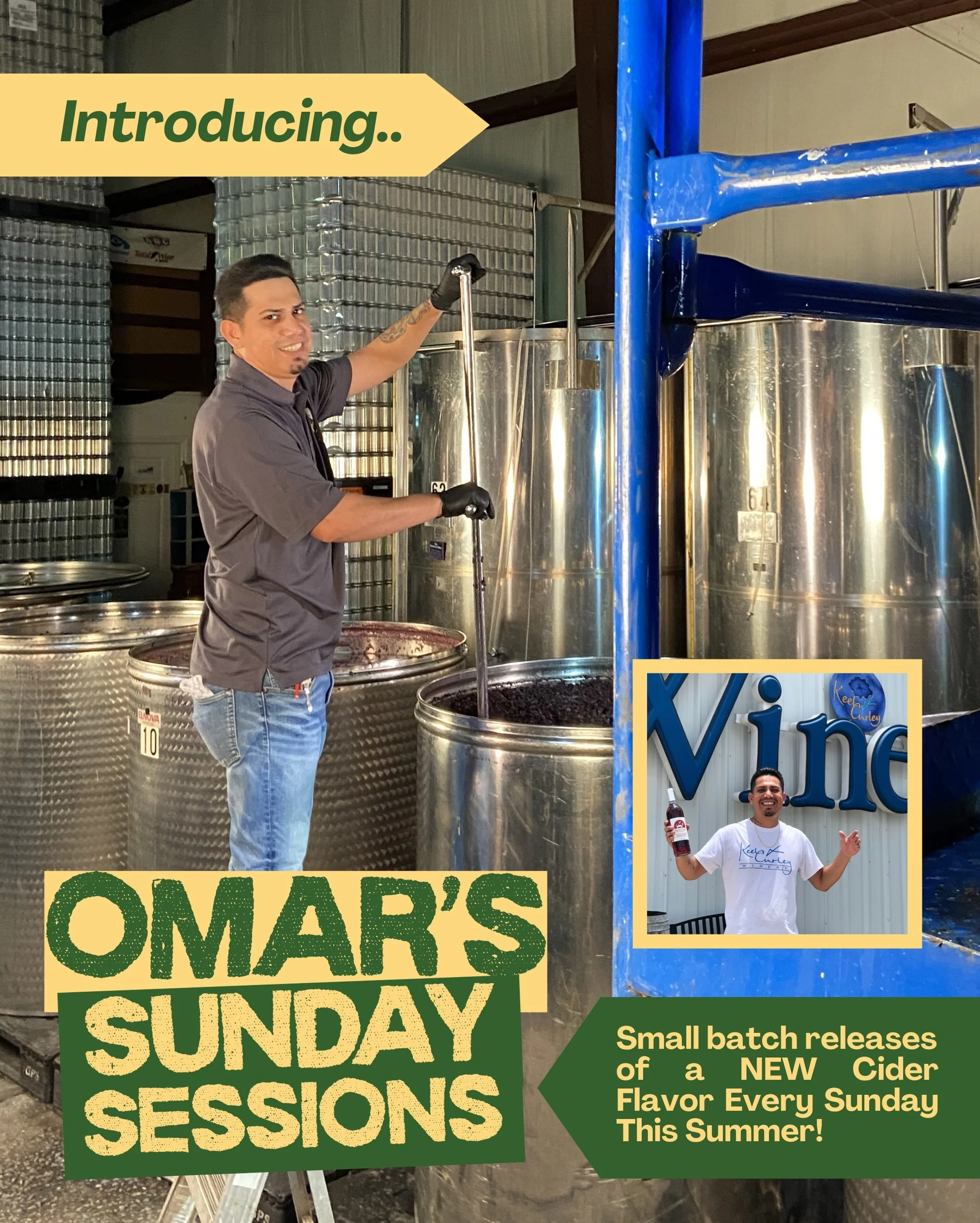 Meet Omar! Our cider and winemaking expert who&rsquo;s been part of the Keel Farms family for over 15 years, crafting many of the flavors you know and love.

We&rsquo;re excited to introduce&nbsp;Omar&rsquo;s Sunday Sessions: a new experimental cider