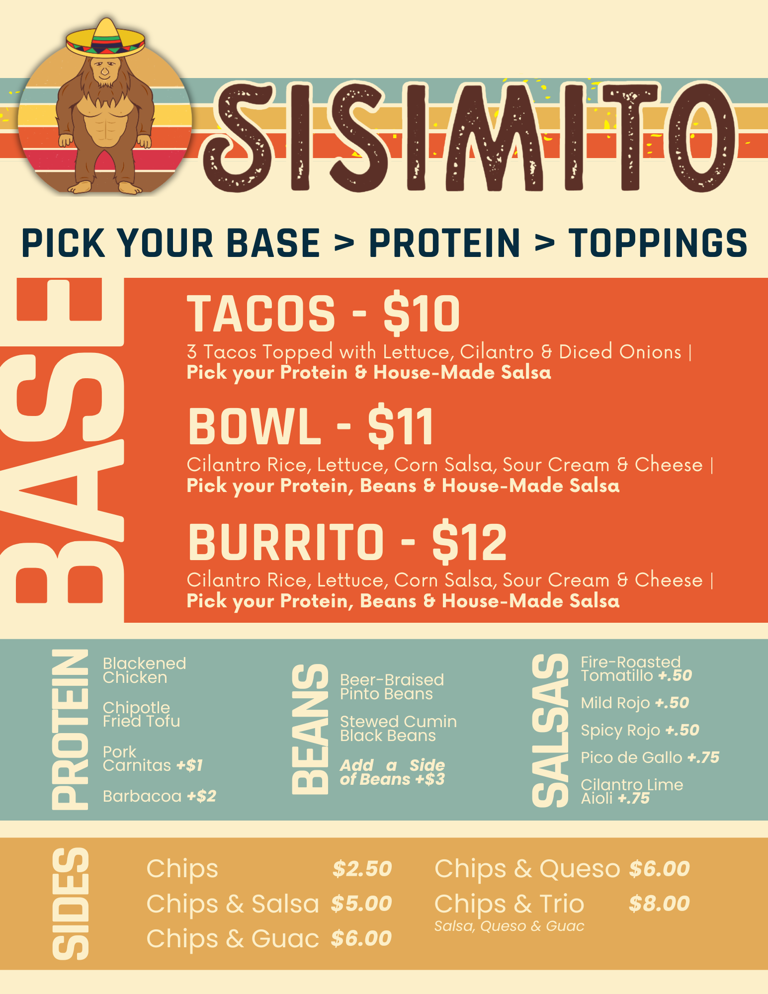 Tacos, Bowls & Burritos