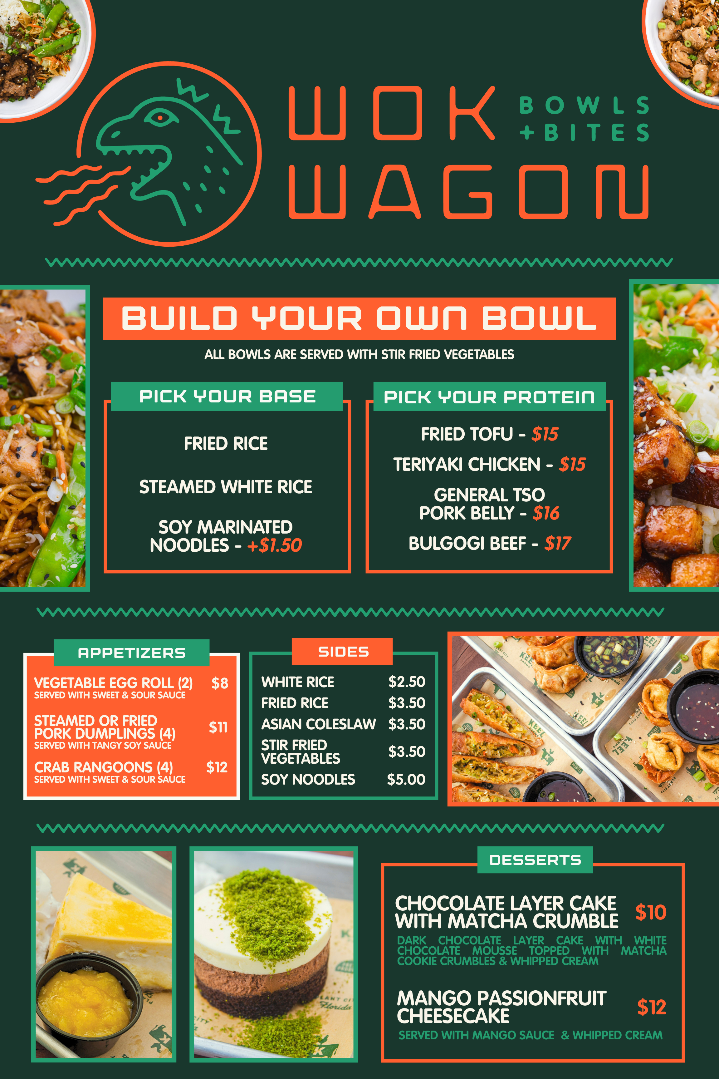 Wok Wagon Food Truck Food Menu