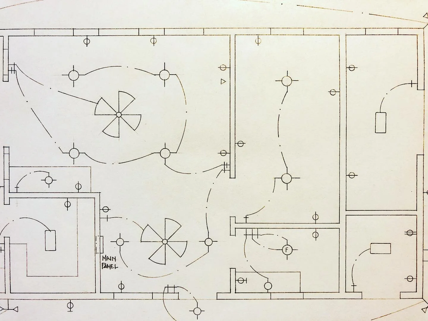 Hand drawn electrical plan.