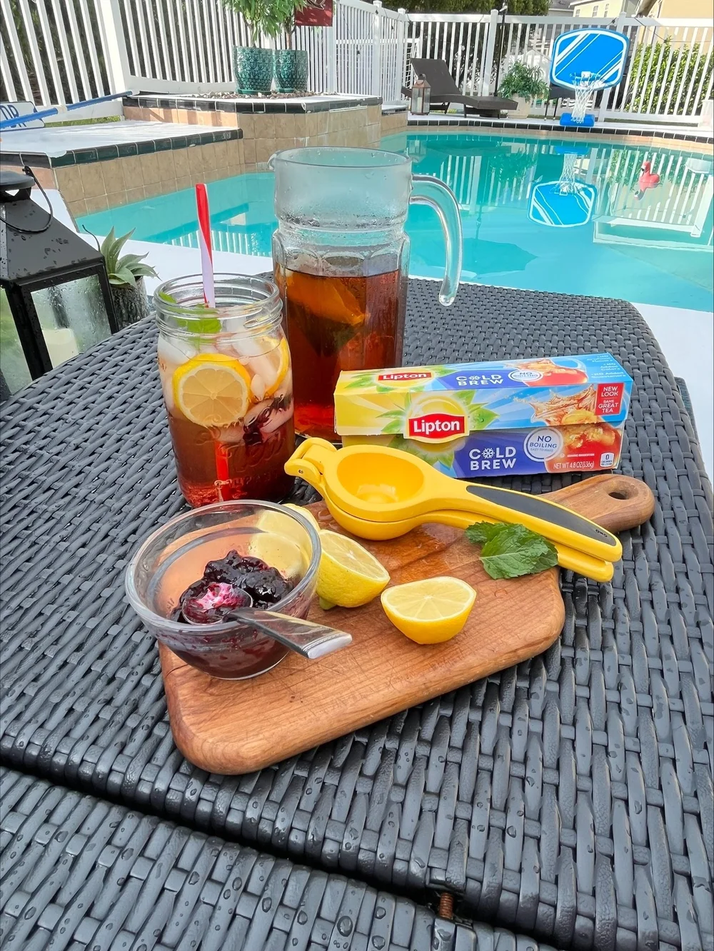 Homemade Lipton tea with blueberries.jpeg