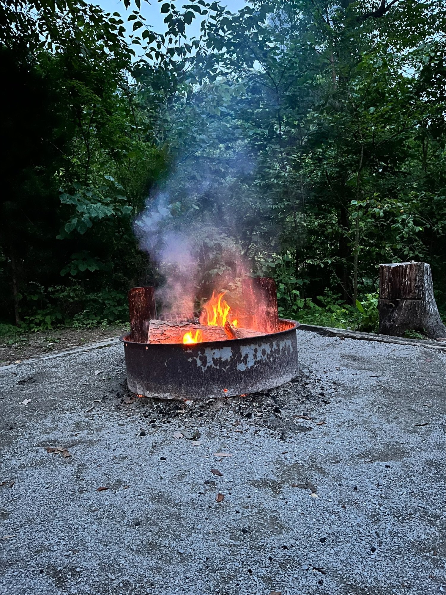 Nolin Lake State park campfire Kentucky.jpeg