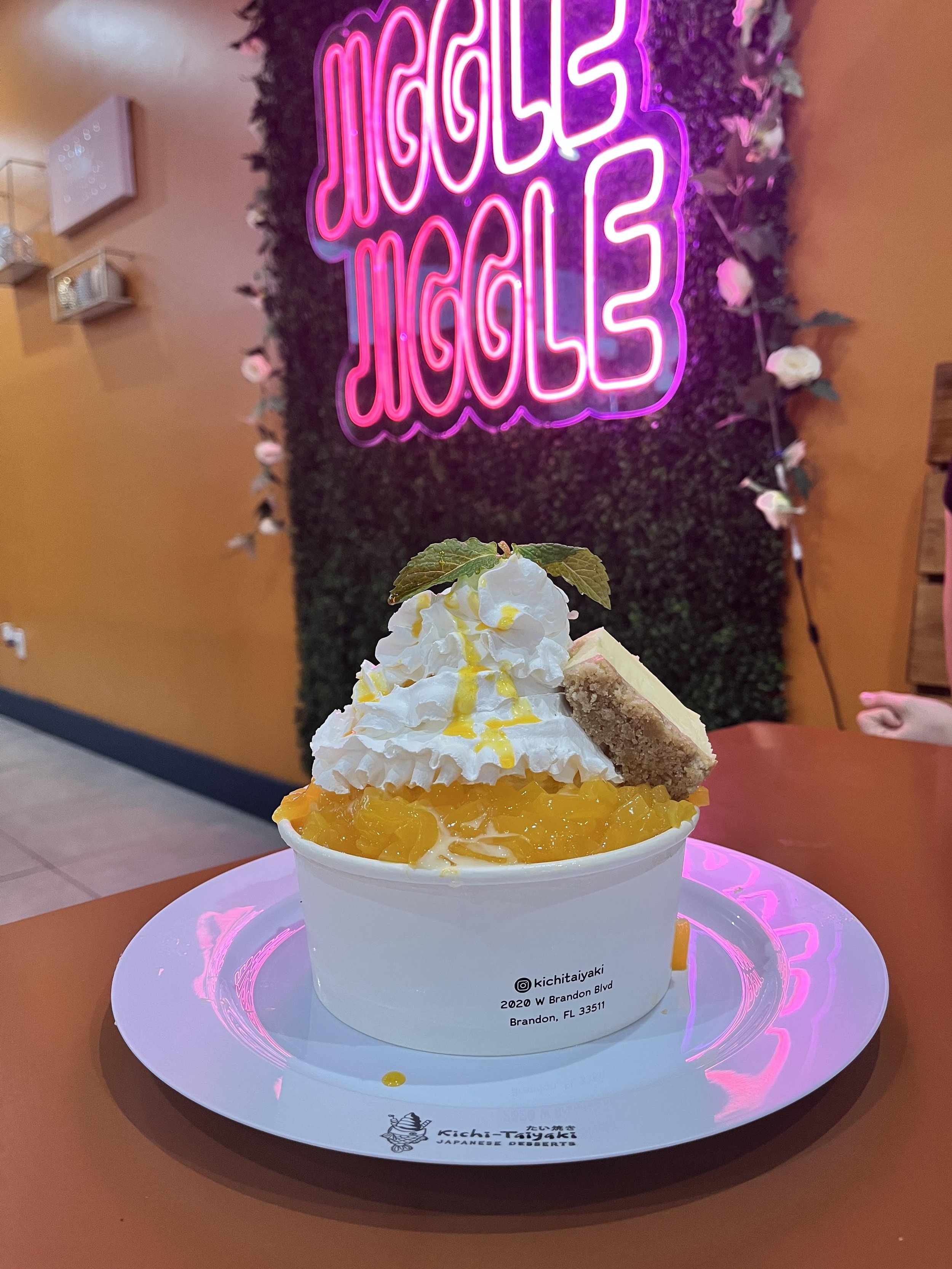 Kichi Taiyaki Japanese dessert shop Mango cheesecake Brandon Florida.jpg