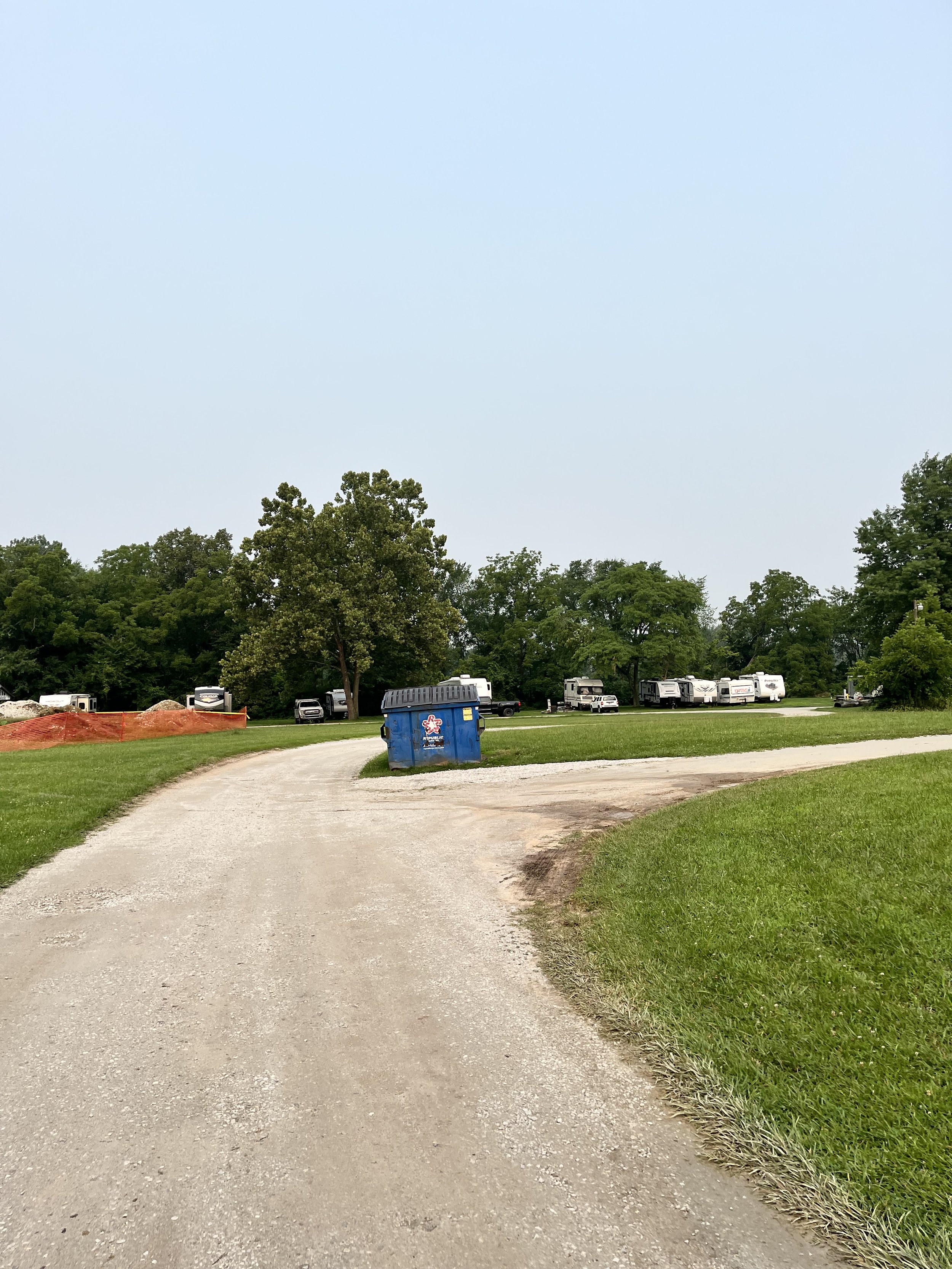 Sand Creek campground road and garbage Indiana.jpg